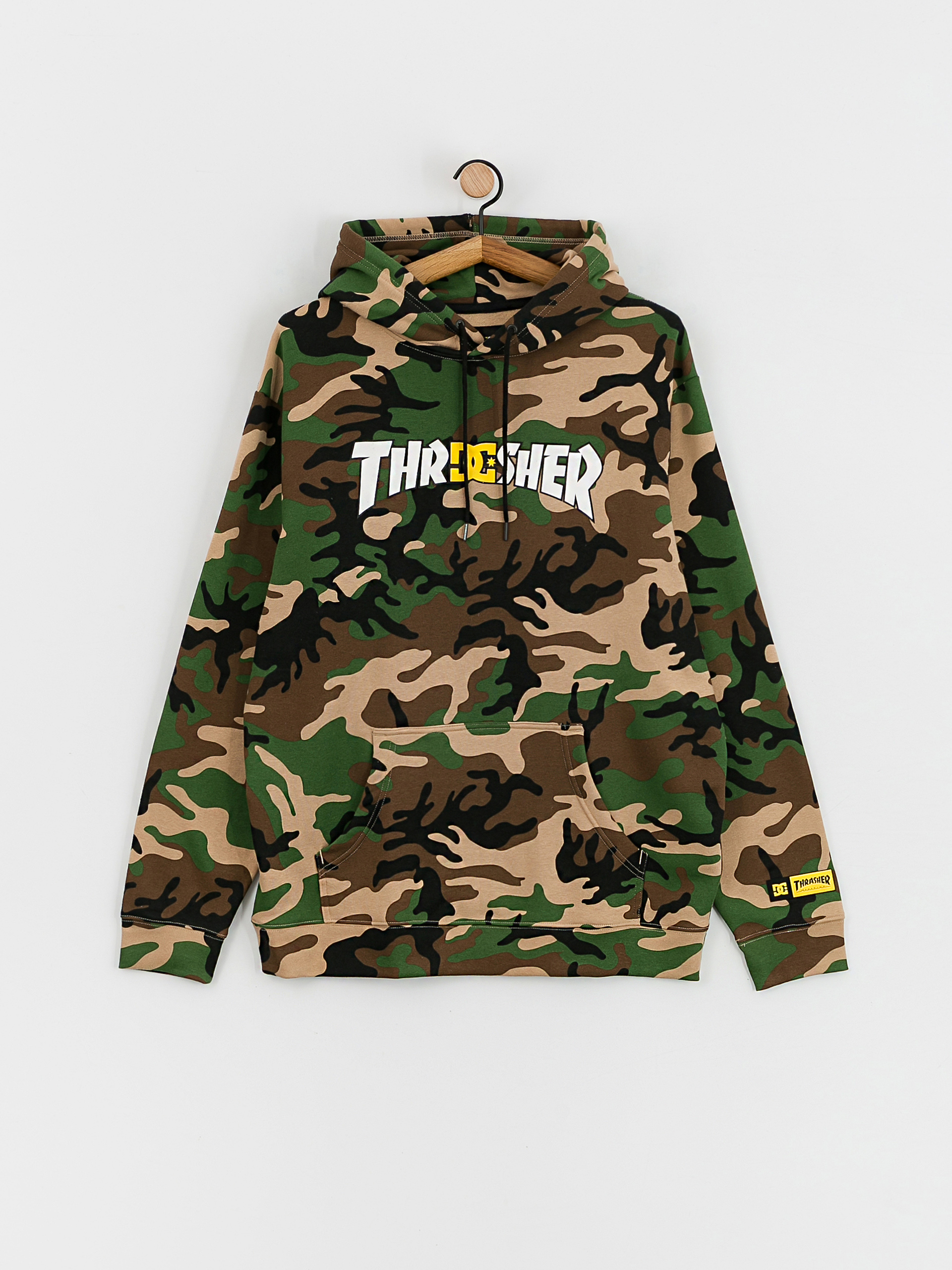 Mikina s kapucí DC X Thrasher (army camo)