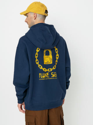 Mikina s kapucí Nike SB On Lock Gfx HD (midnight navy)