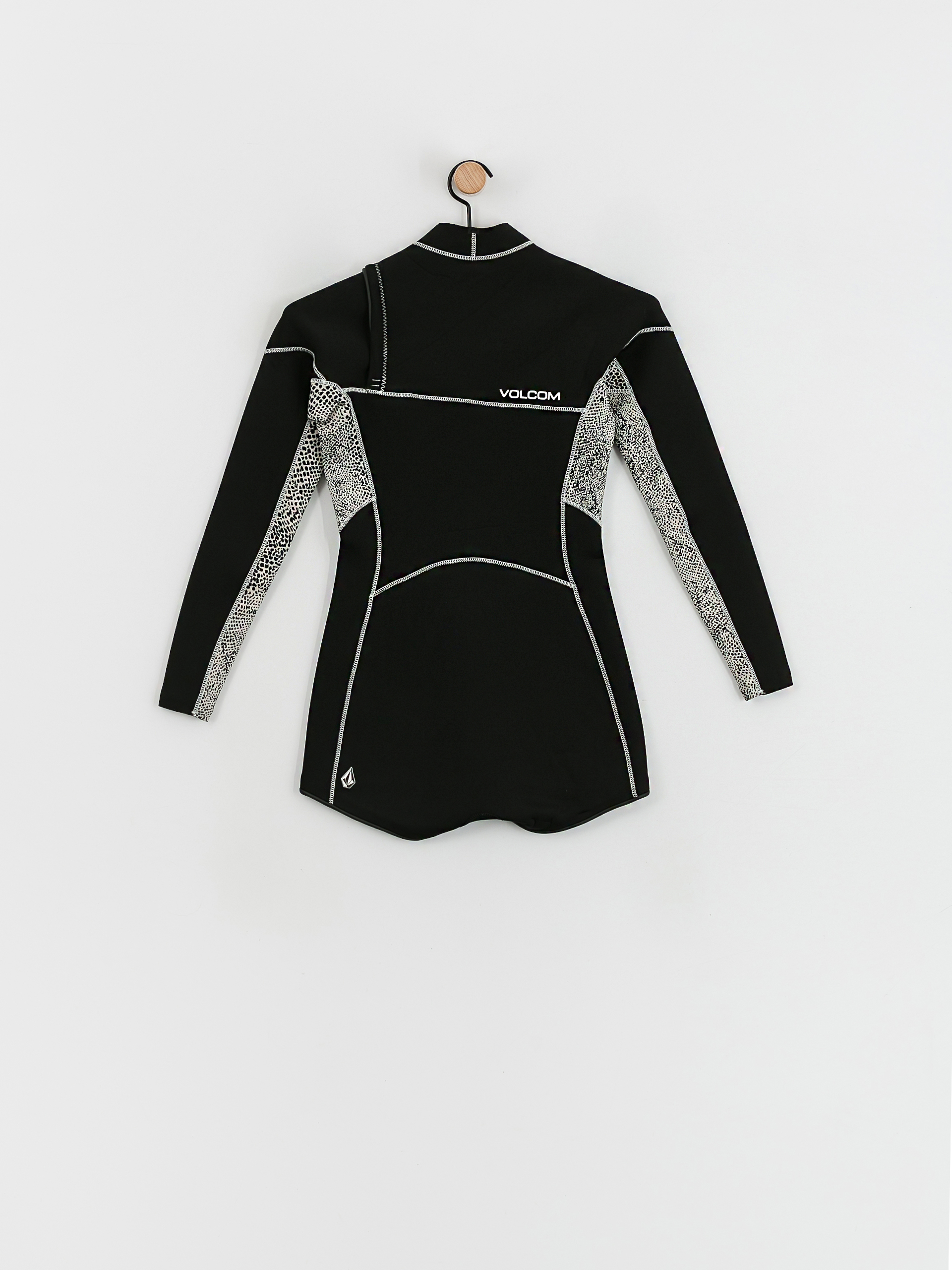 Plavky Volcom Pianka surfingowa 2Mm Chest Zip Ls Springsuit Wmn (black)