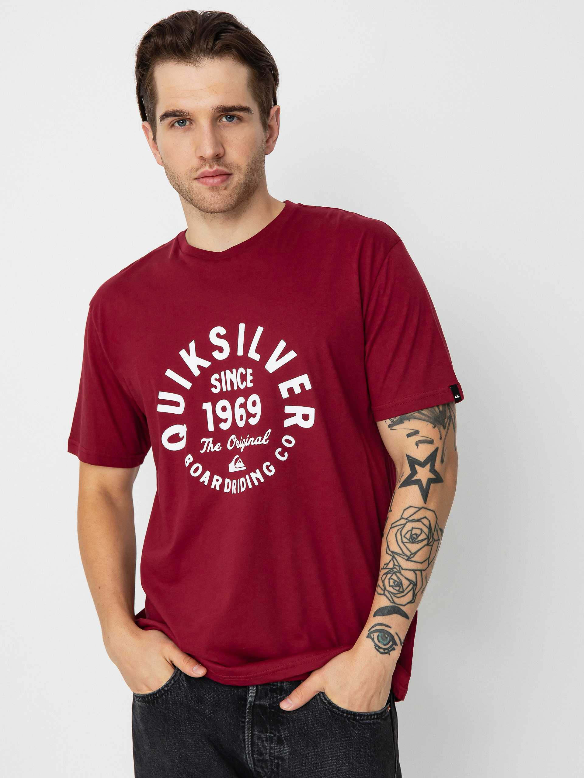 Tričko Quiksilver Circled Script Front (tibetan red)