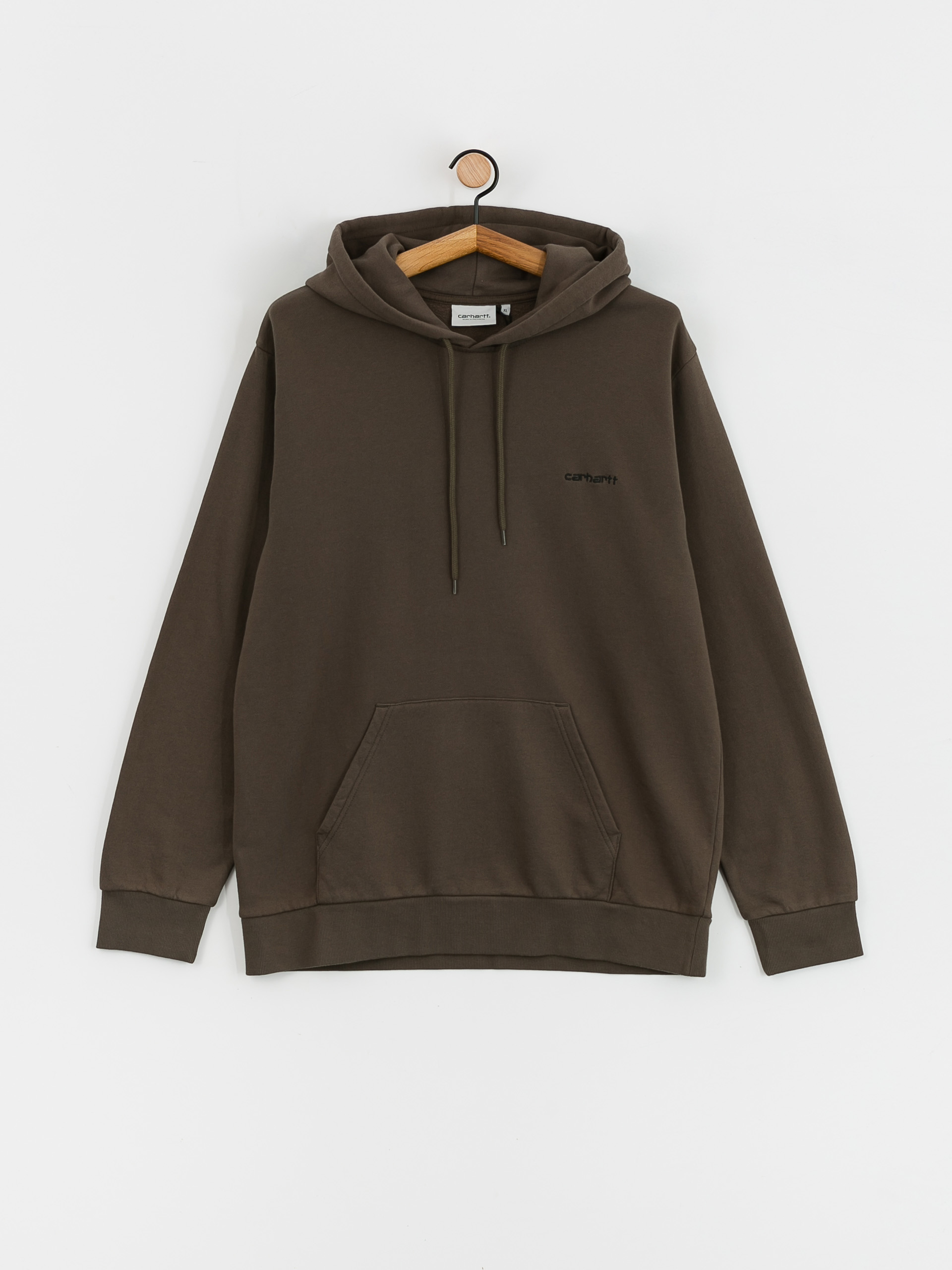 Mikina s kapucí Carhartt WIP Script Embroidery HD (cypress/black)