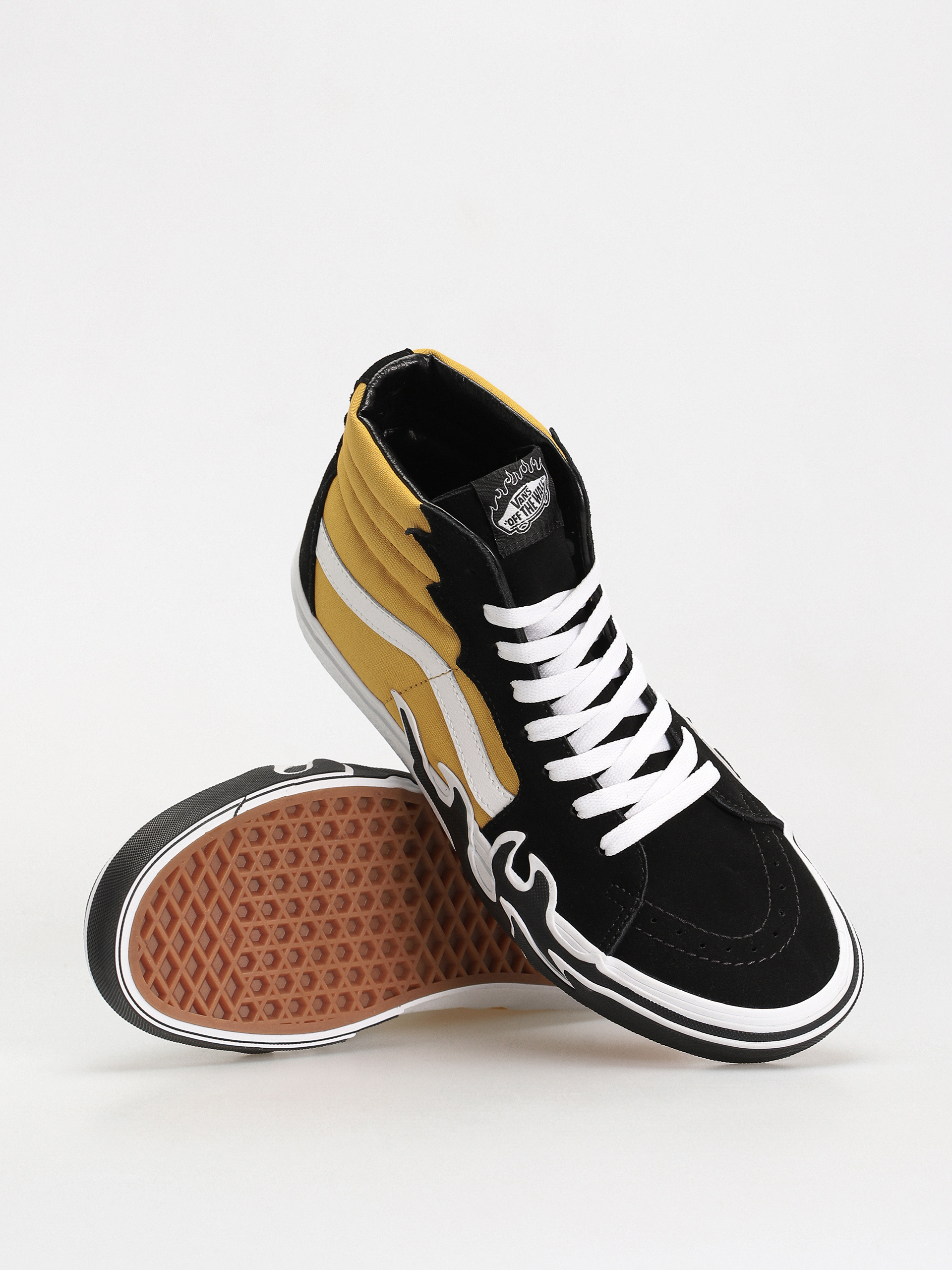Boty Vans Sk8 Hi Flame (black/yellow)