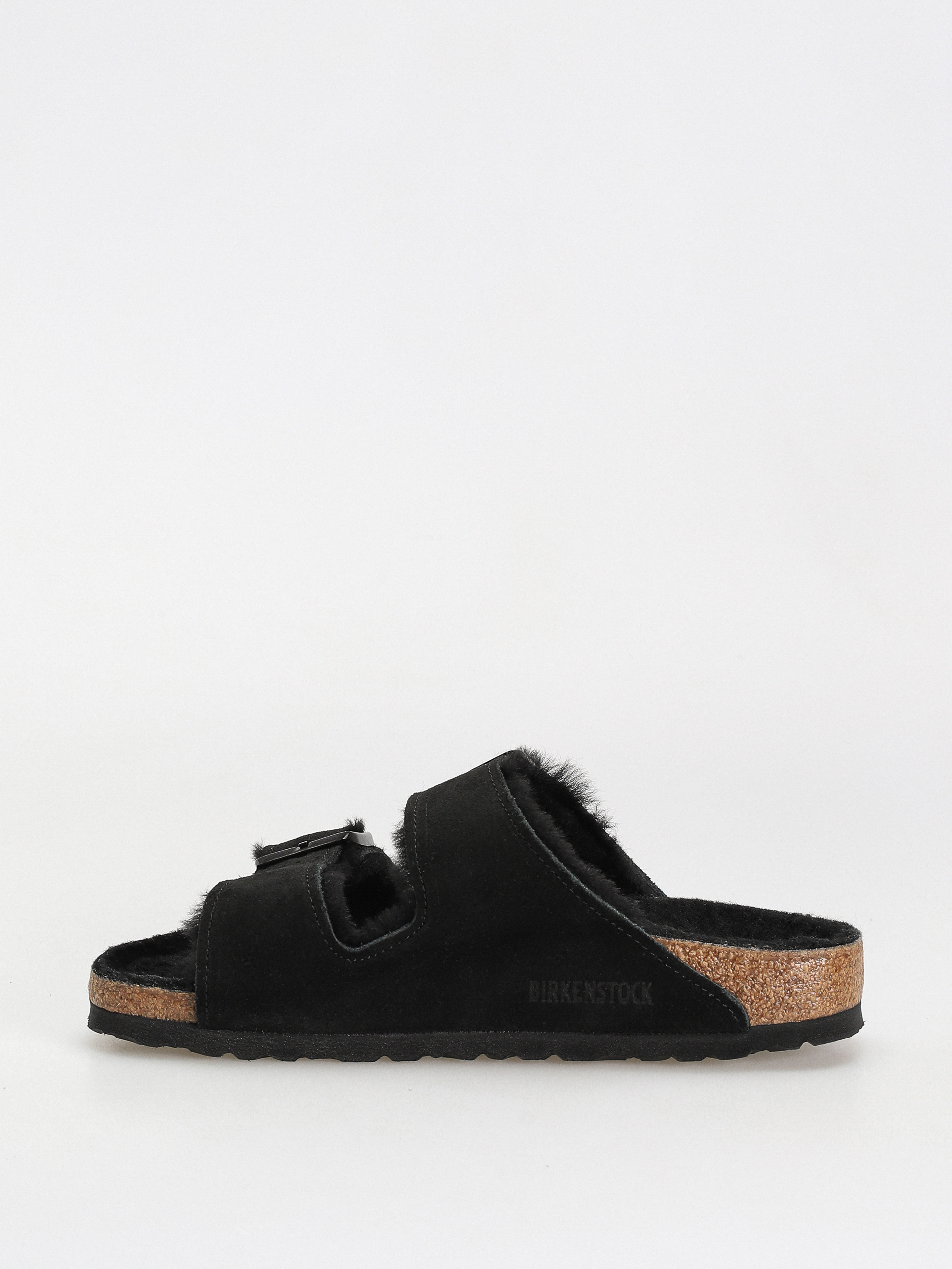 Plážovky Birkenstock Arizona Suede Leather Narrow Wmn (black)