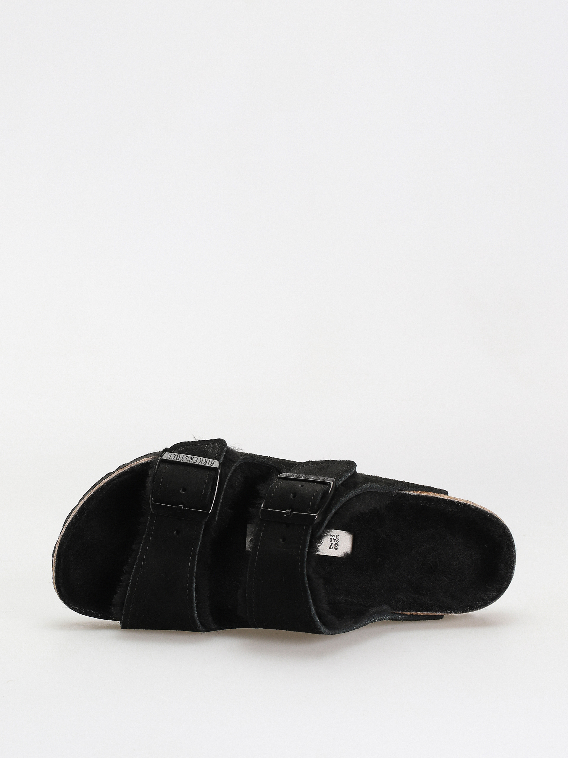 Plážovky Birkenstock Arizona Suede Leather Narrow Wmn (black)