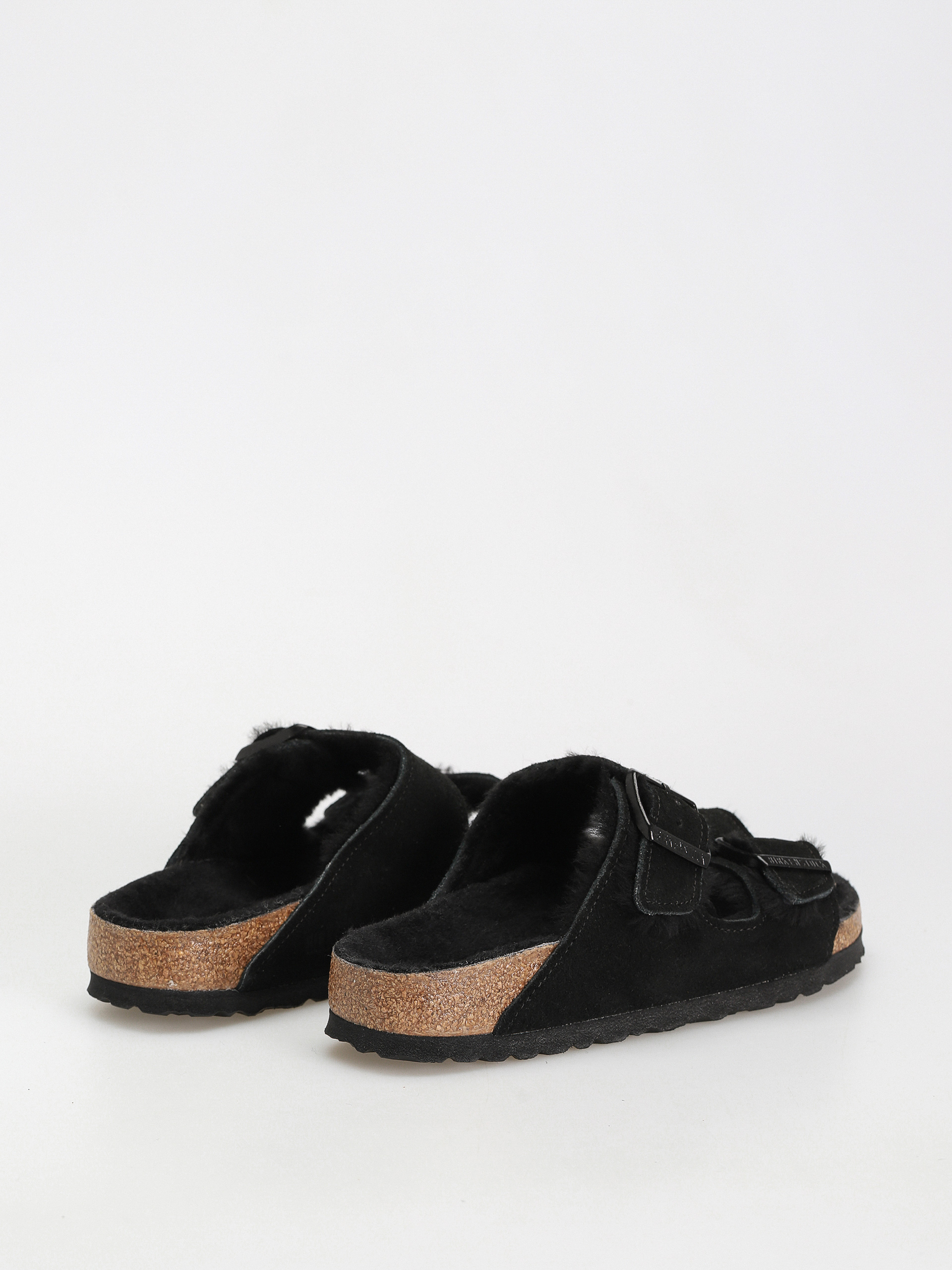 Plážovky Birkenstock Arizona Suede Leather Narrow Wmn (black)