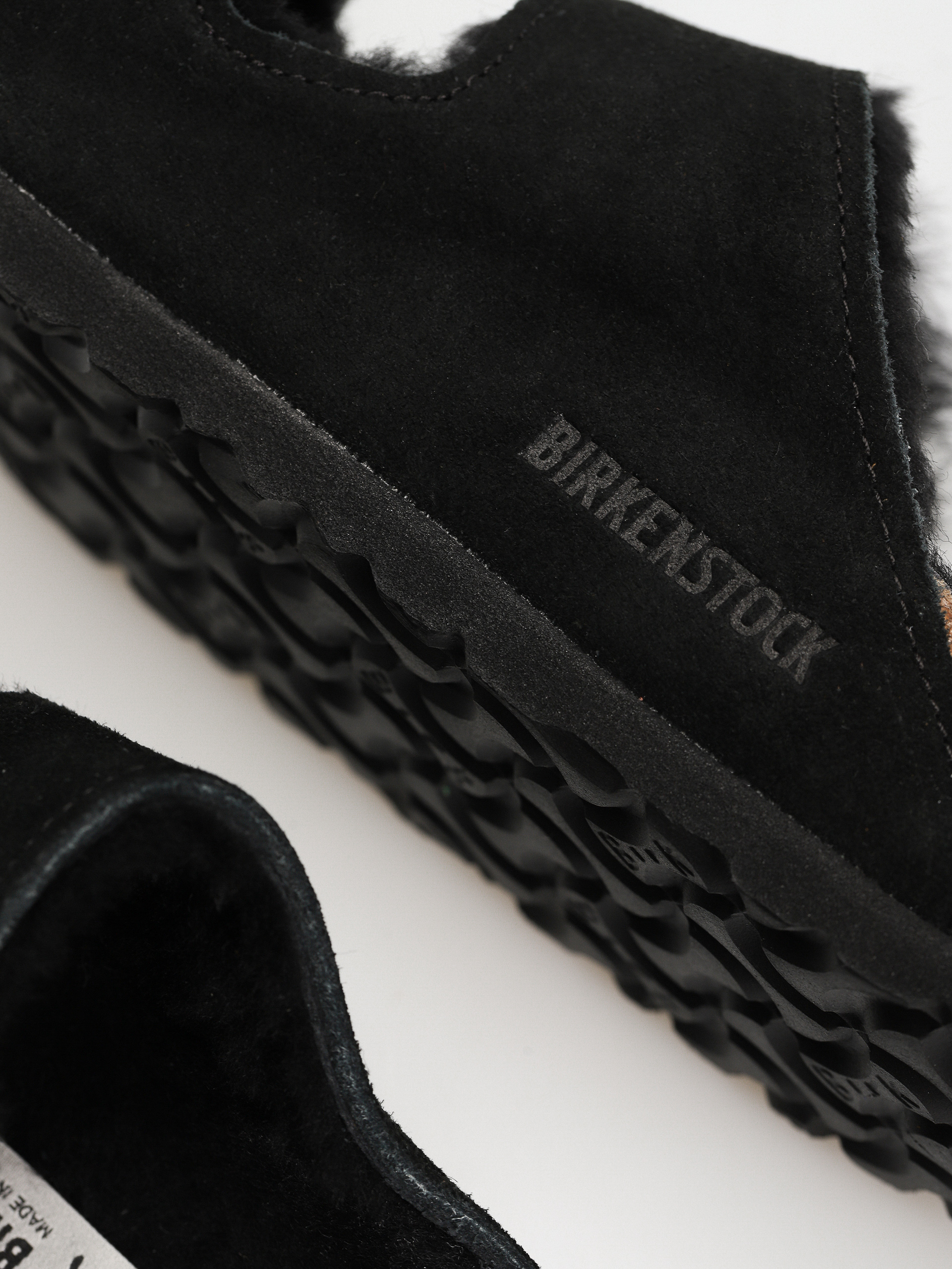 Plážovky Birkenstock Arizona Suede Leather Narrow Wmn (black)