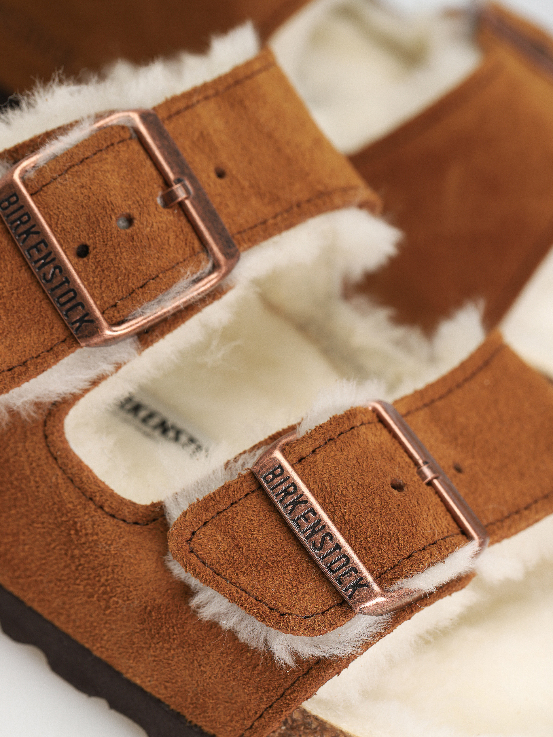 Plážovky Birkenstock Arizona Suede Leather Narrow Wmn (mink)