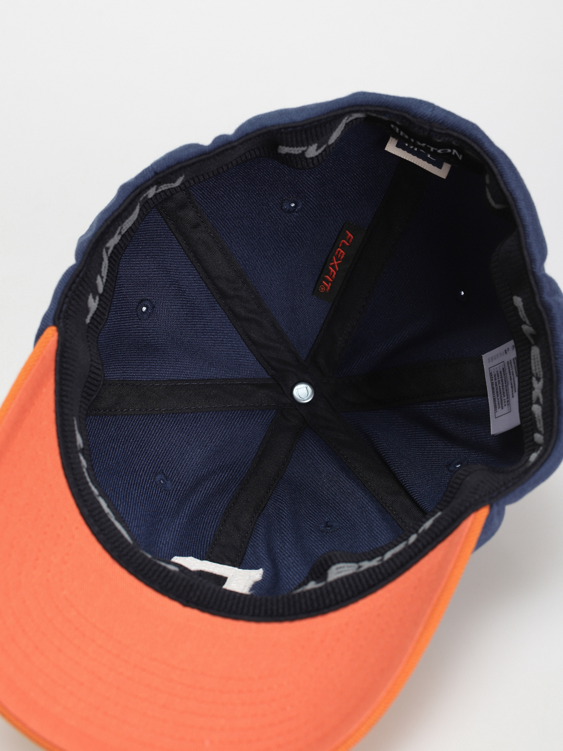 Kšiltovka  Brixton Reynolds Mp Stretch Fit (washed navy/paradise orange)