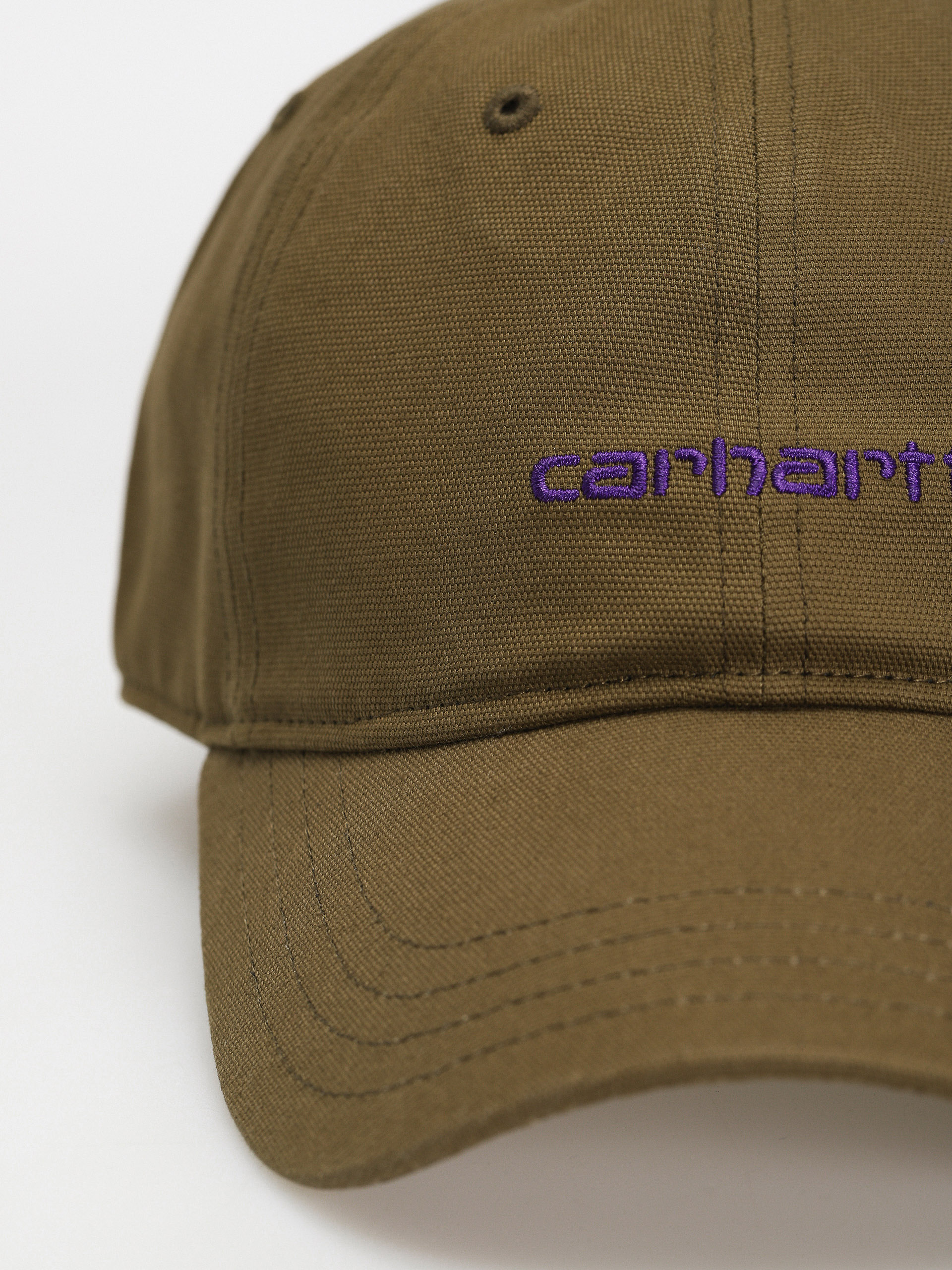 Kšiltovka  Carhartt WIP Canvas Script (highland/cassis)