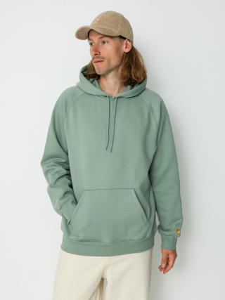 Mikina s kapucí Carhartt WIP Chase HD (glassy teal/gold)