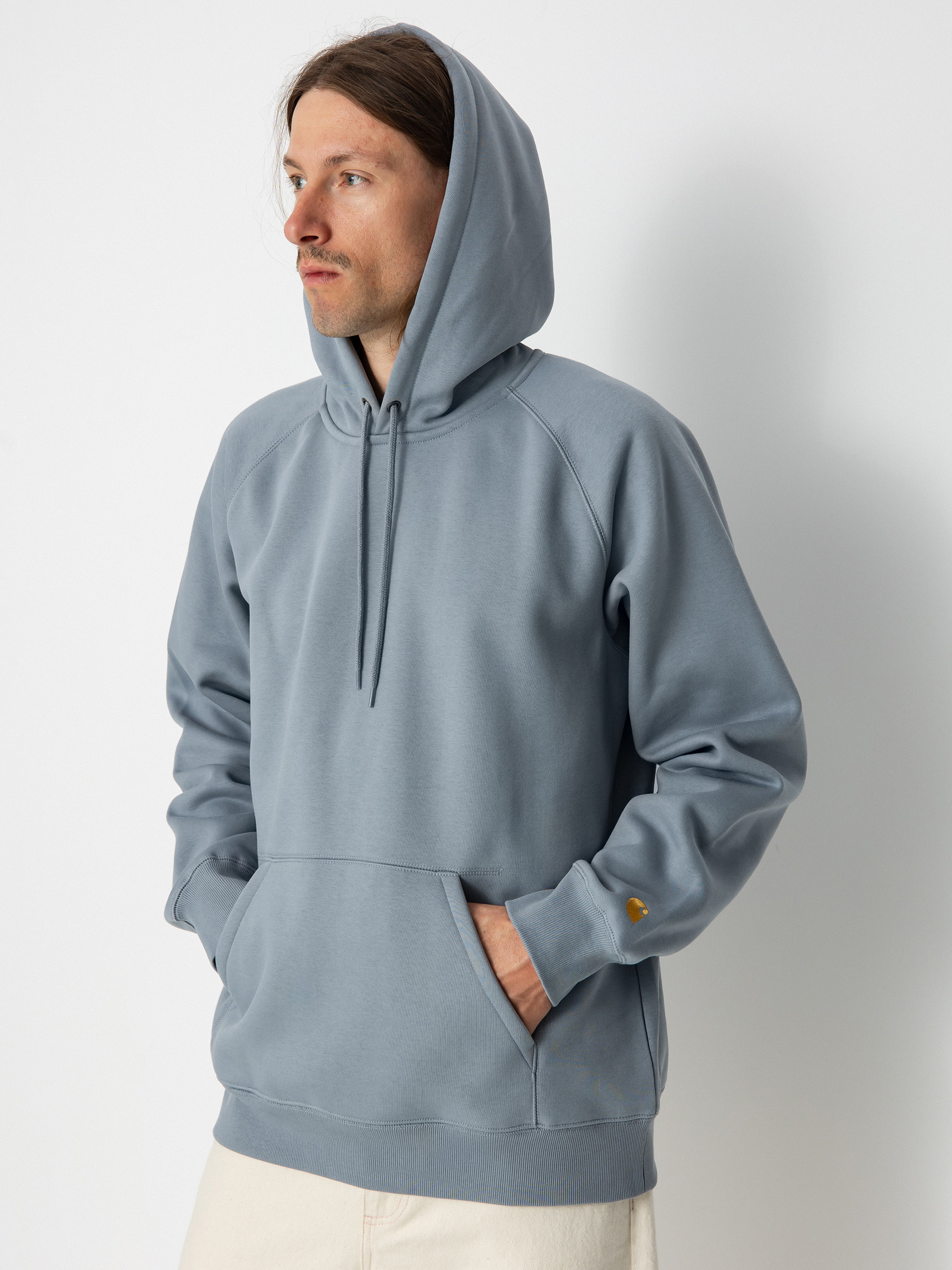Mikina s kapucí Carhartt WIP Chase HD (mirror/gold)