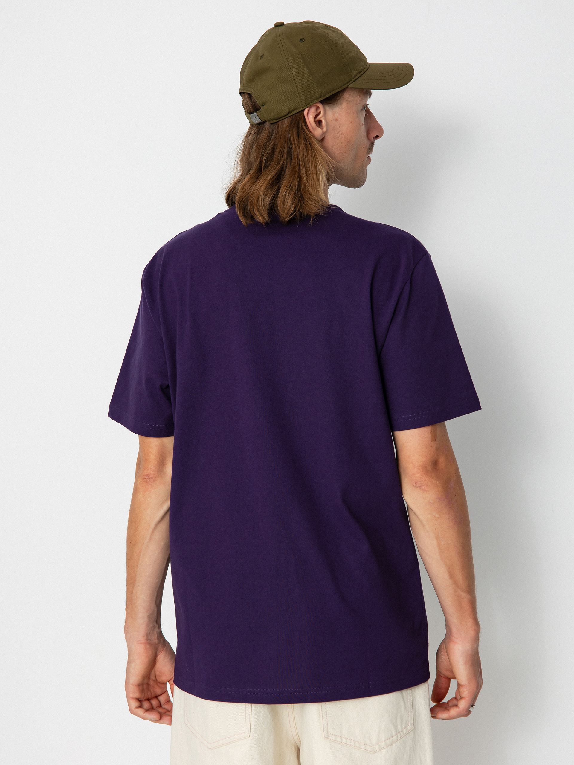 Tričko Carhartt WIP University Script (cassis/gold)