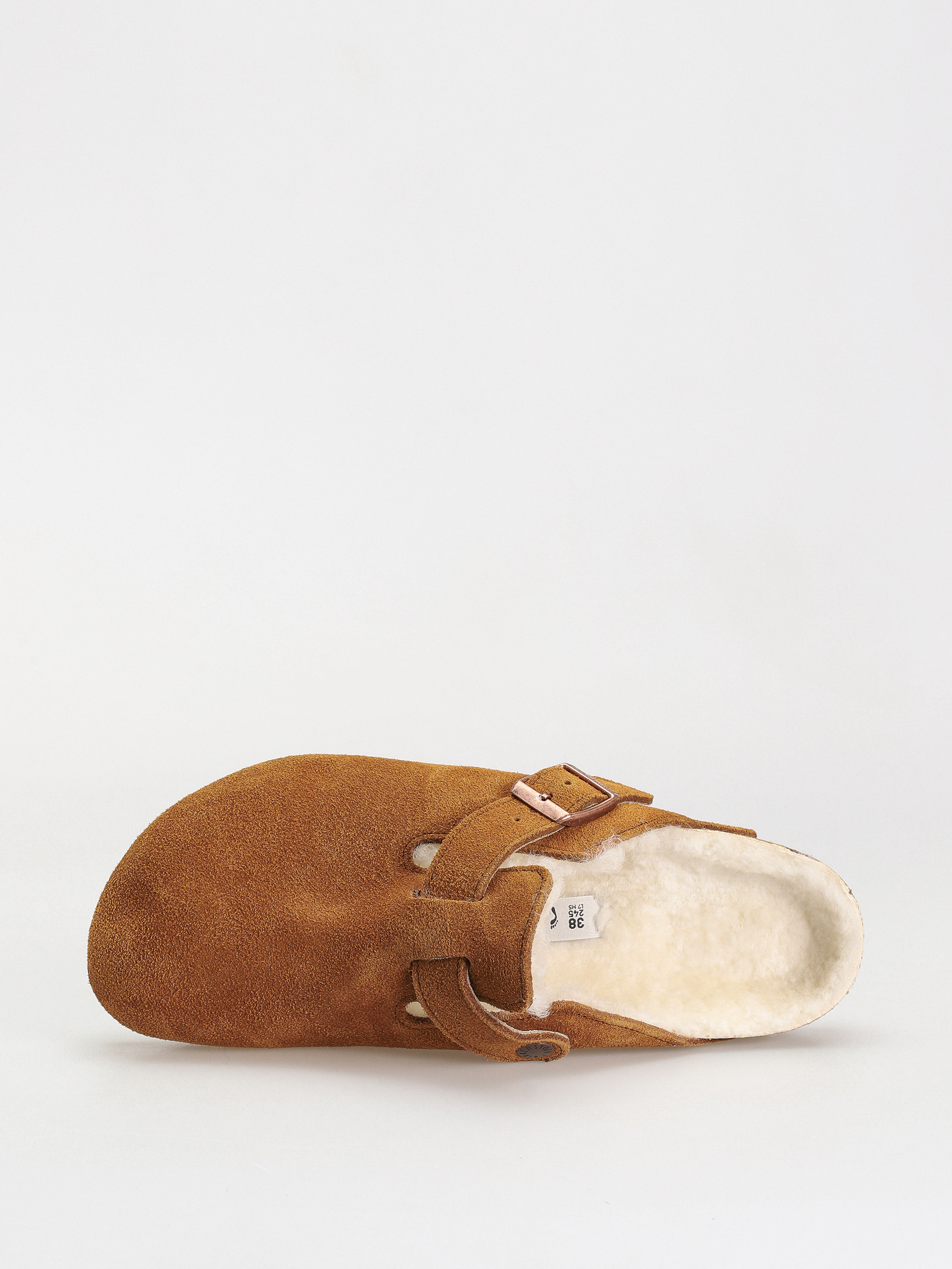 Plážovky Birkenstock Boston Suede Leather Narrow Wmn (mink)