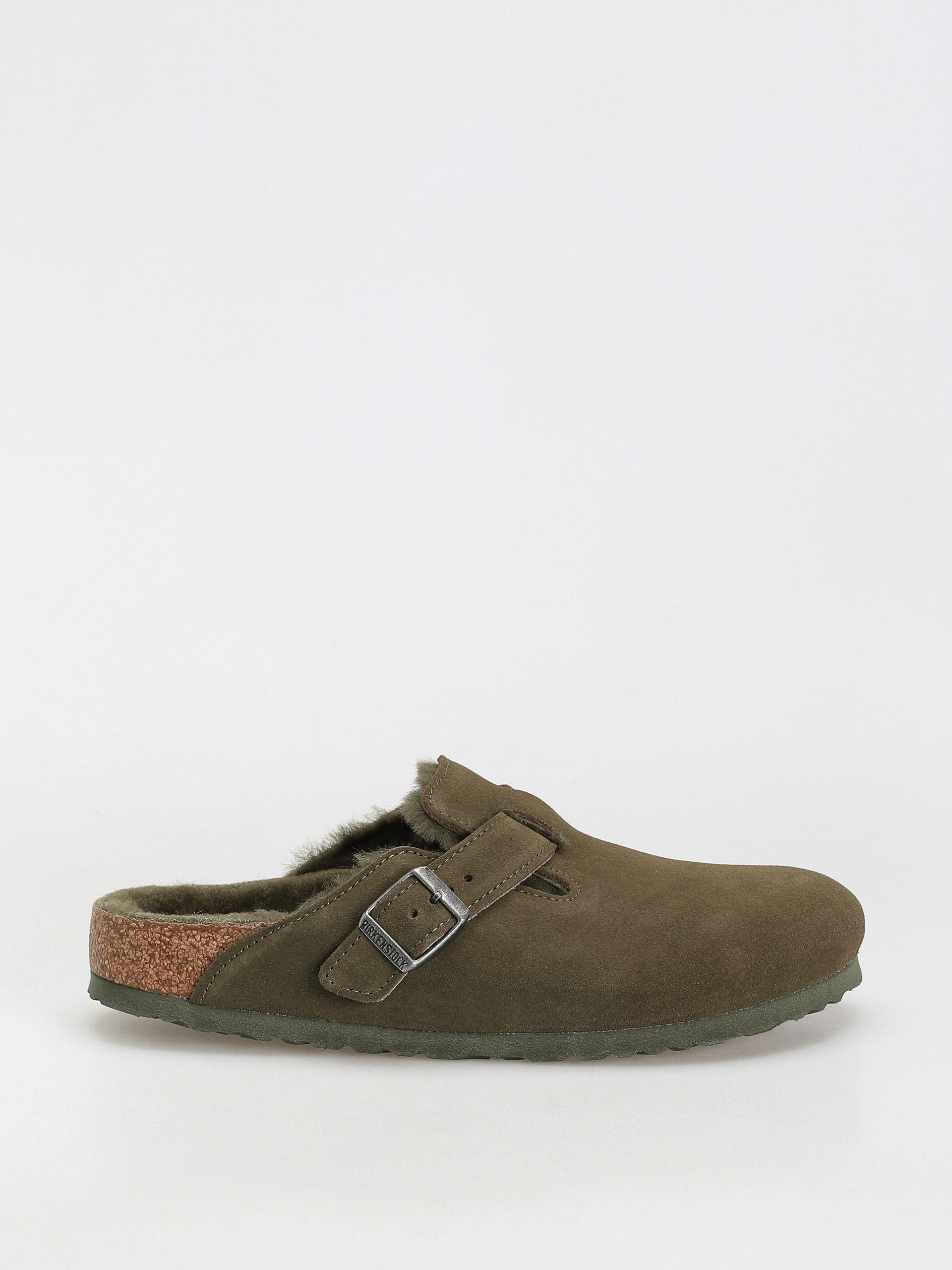 Plu00e1u017eovky Birkenstock Boston Suede Leather Narrow Wmn (thyme)
