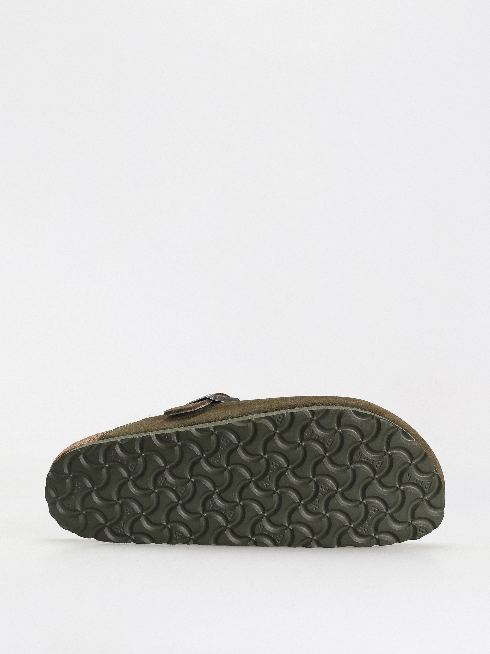 Plážovky Birkenstock Boston Suede Leather Narrow Wmn (thyme)