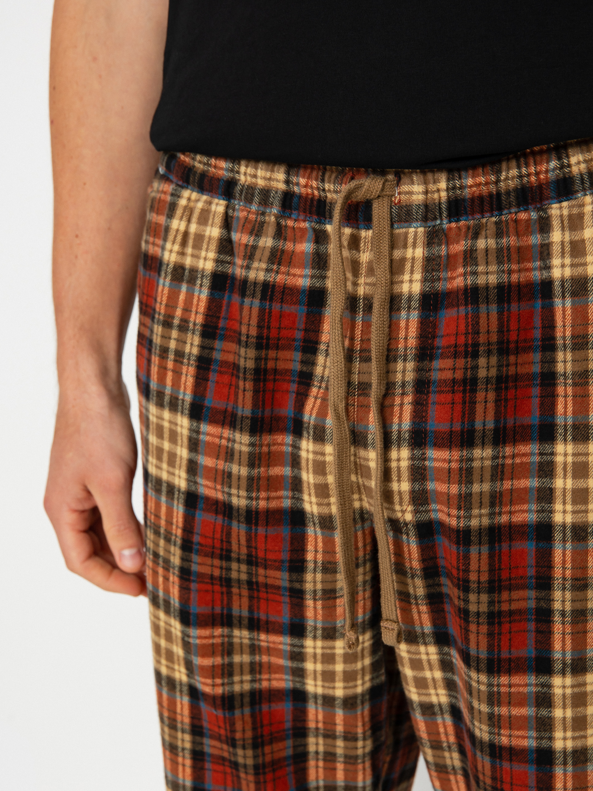 Kalhoty Vans Range Loose Tapered Flannel (taos taupe/burnt henna)