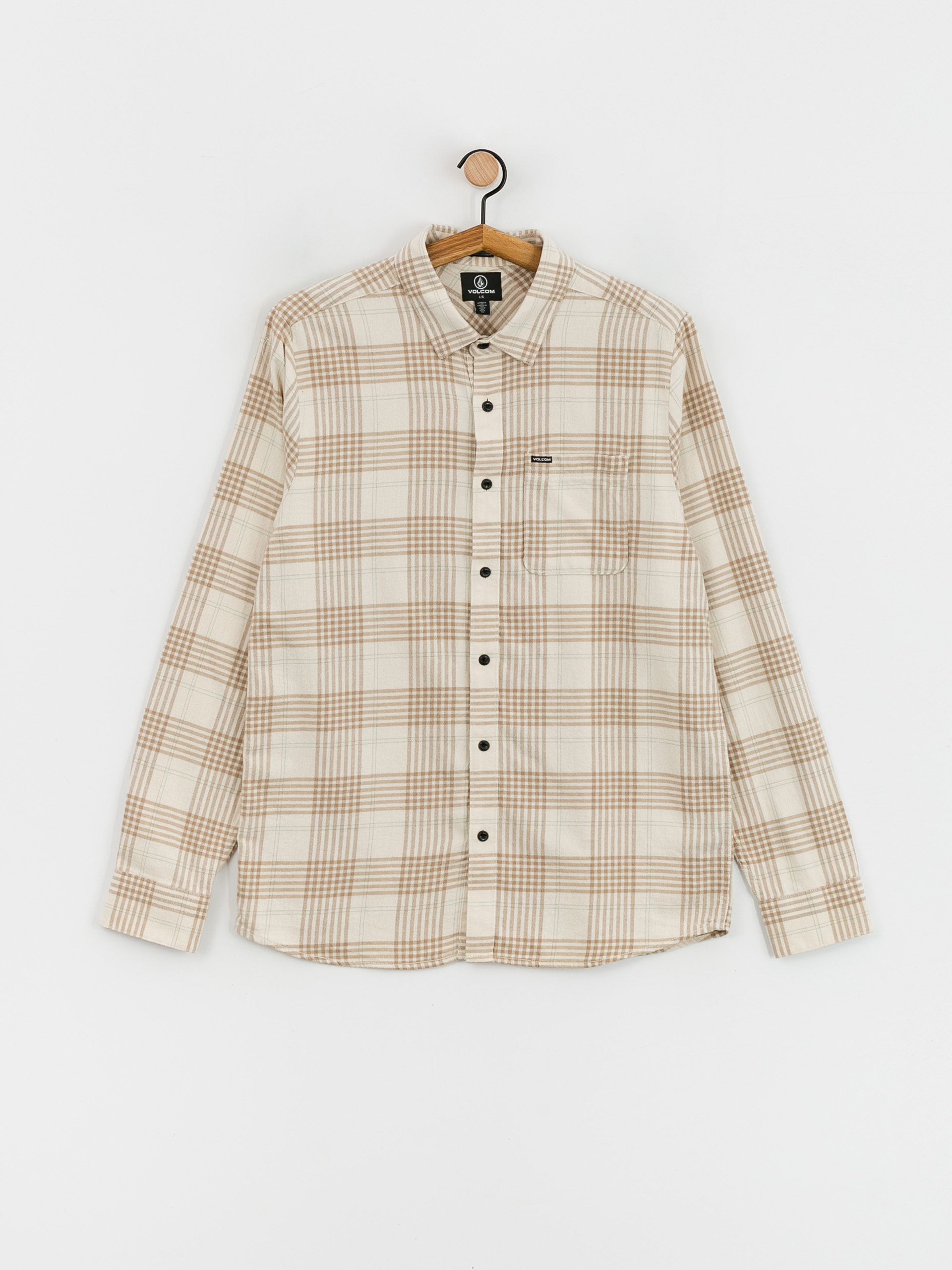 Košile Volcom Caden Plaid Ls (dirty white)
