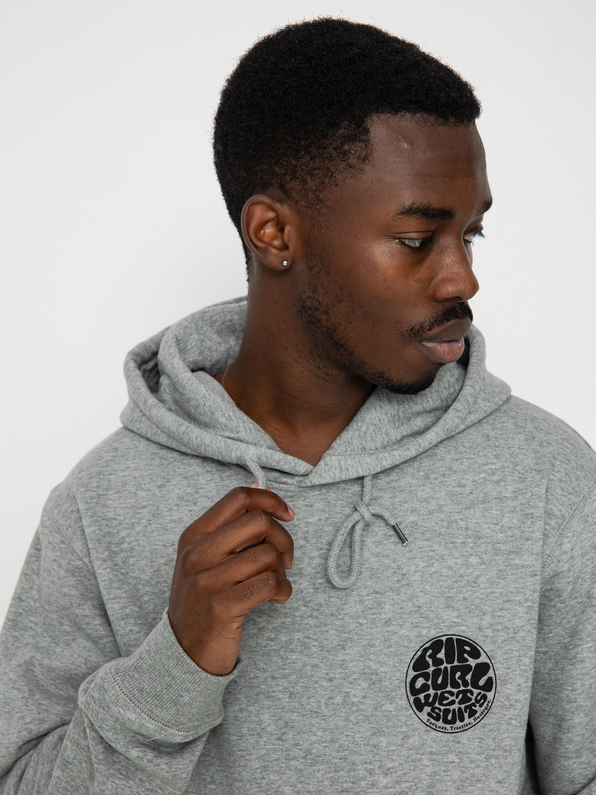 Mikina s kapucí Rip Curl Wetsuit Icon HD (grey marle)