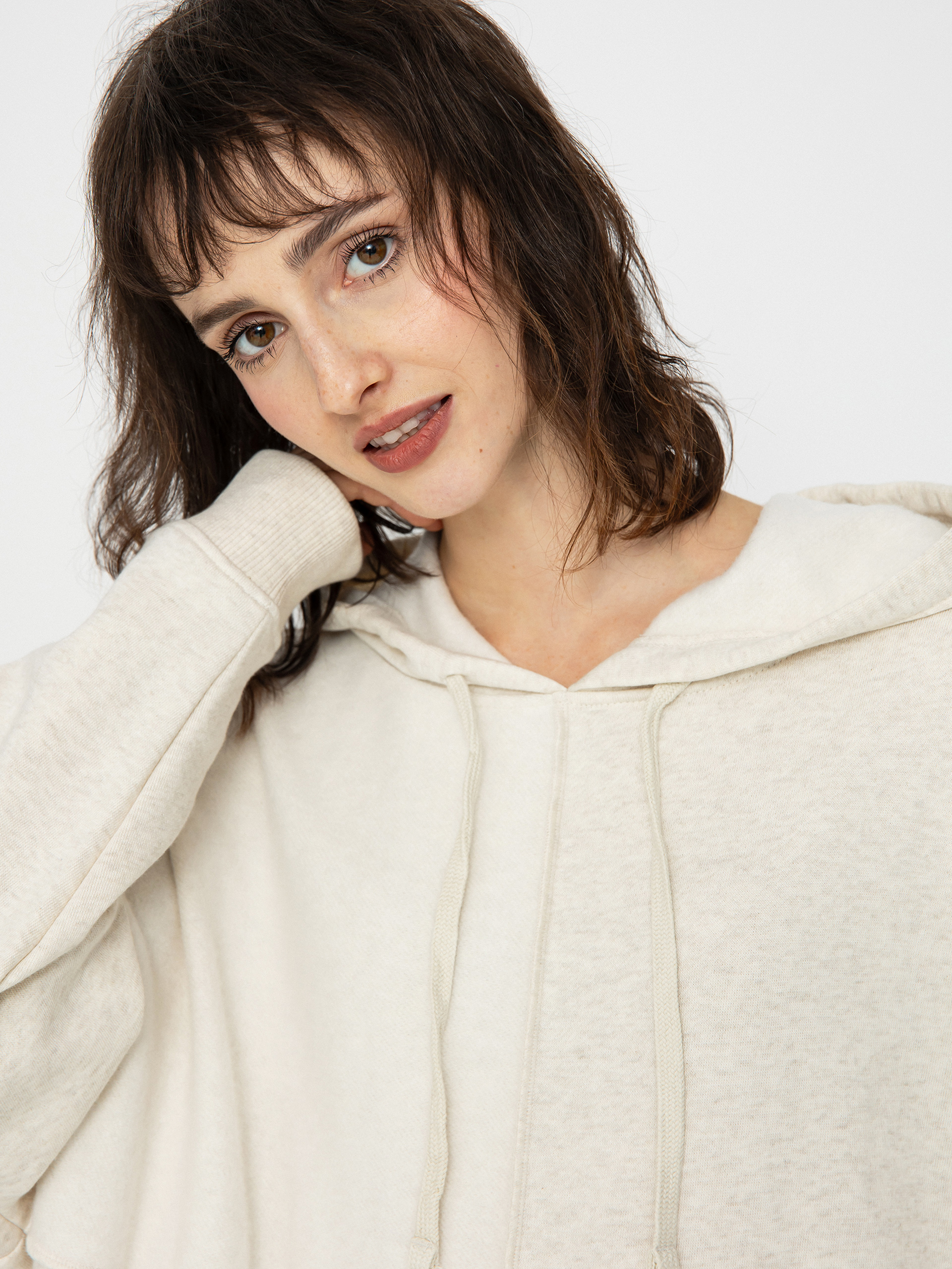 Mikina s kapucí Vans Flip It HD Wmn (dusk downer oatmeal heather)