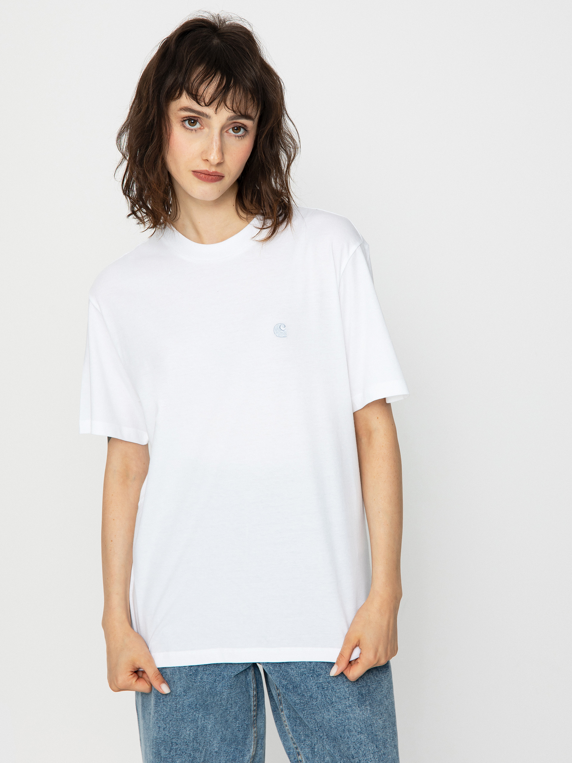 Tričko Carhartt WIP Casey Wmn (white/silver)