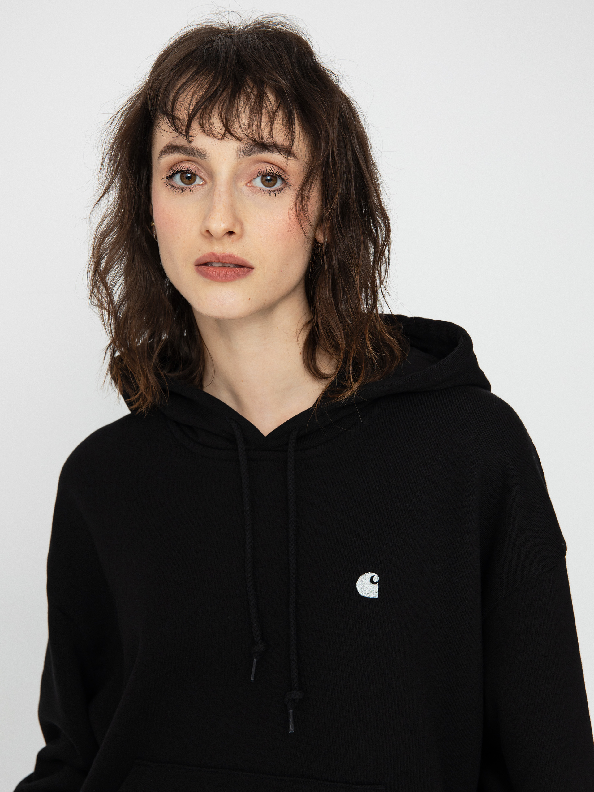 Mikina s kapucí Carhartt WIP Casey HD Wmn (black/silver)