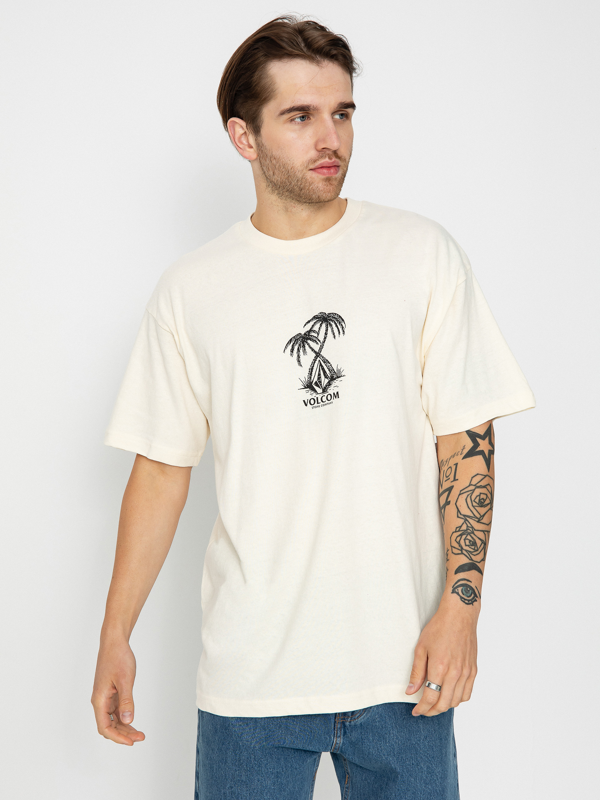 Tričko Volcom Crosspalm Lse (dirty white)
