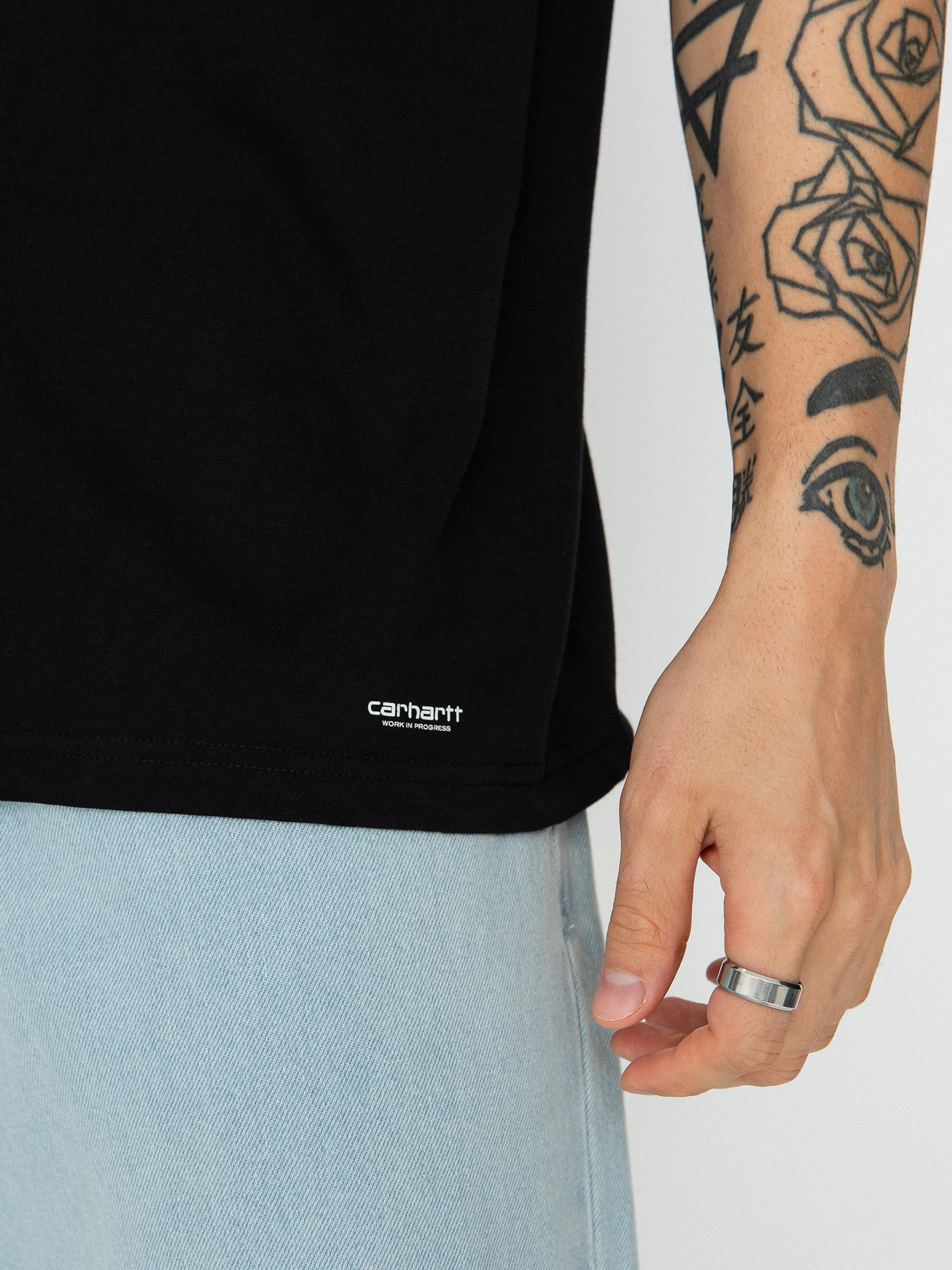 Tričko Carhartt WIP Standard Crew Neck 2-pack (black black)