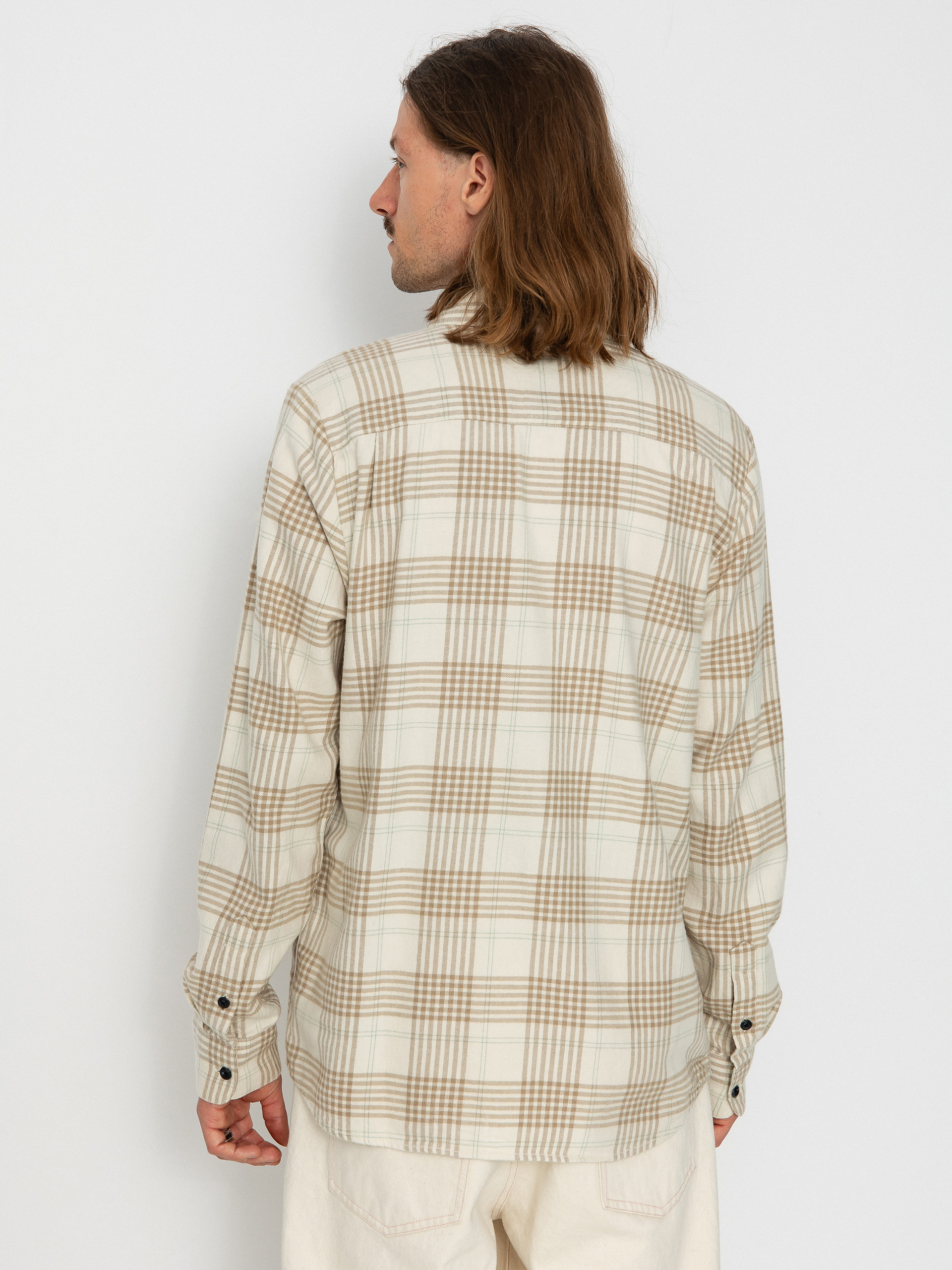 Košile Volcom Caden Plaid Ls (dirty white)