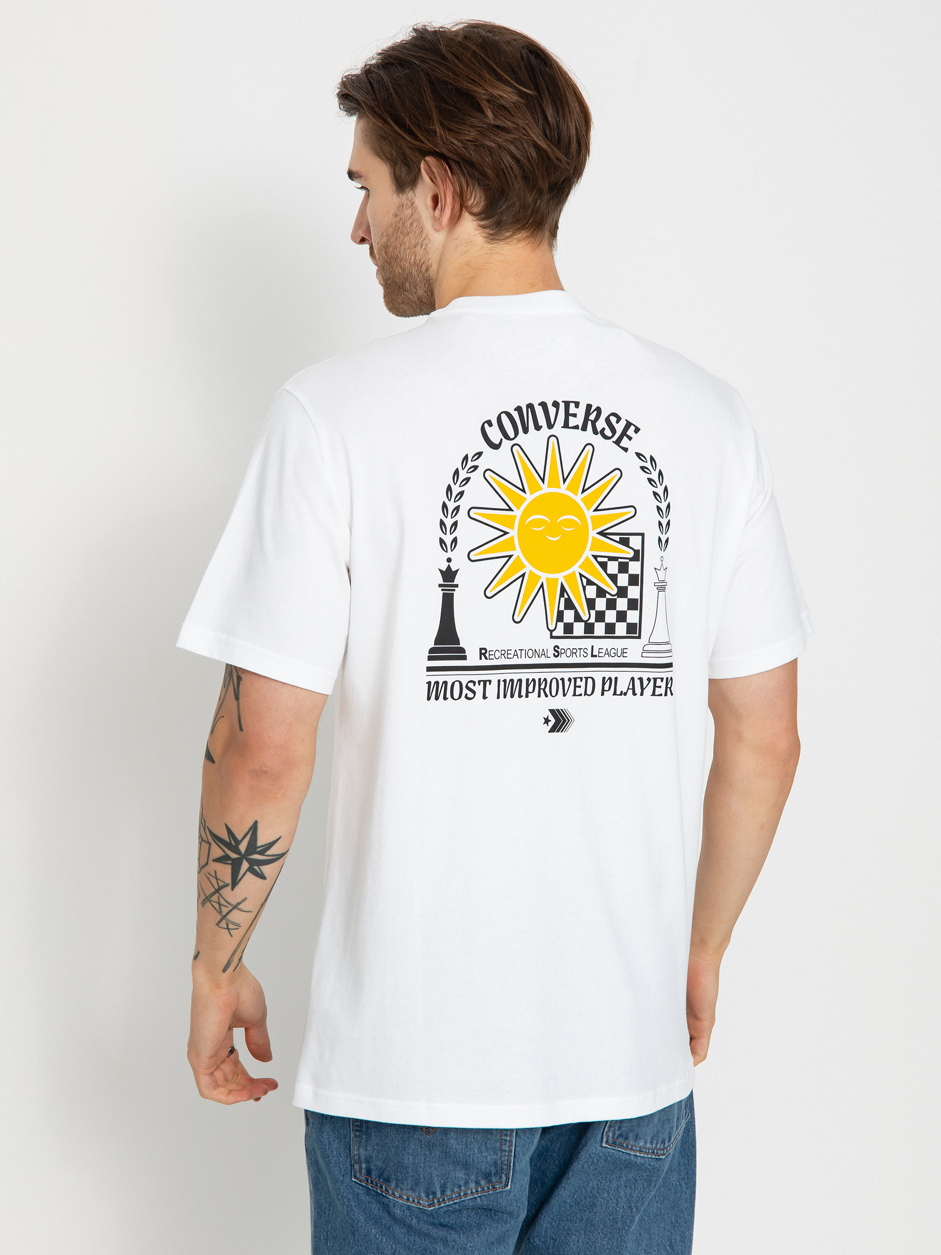 Tričko Converse Chess League (white)