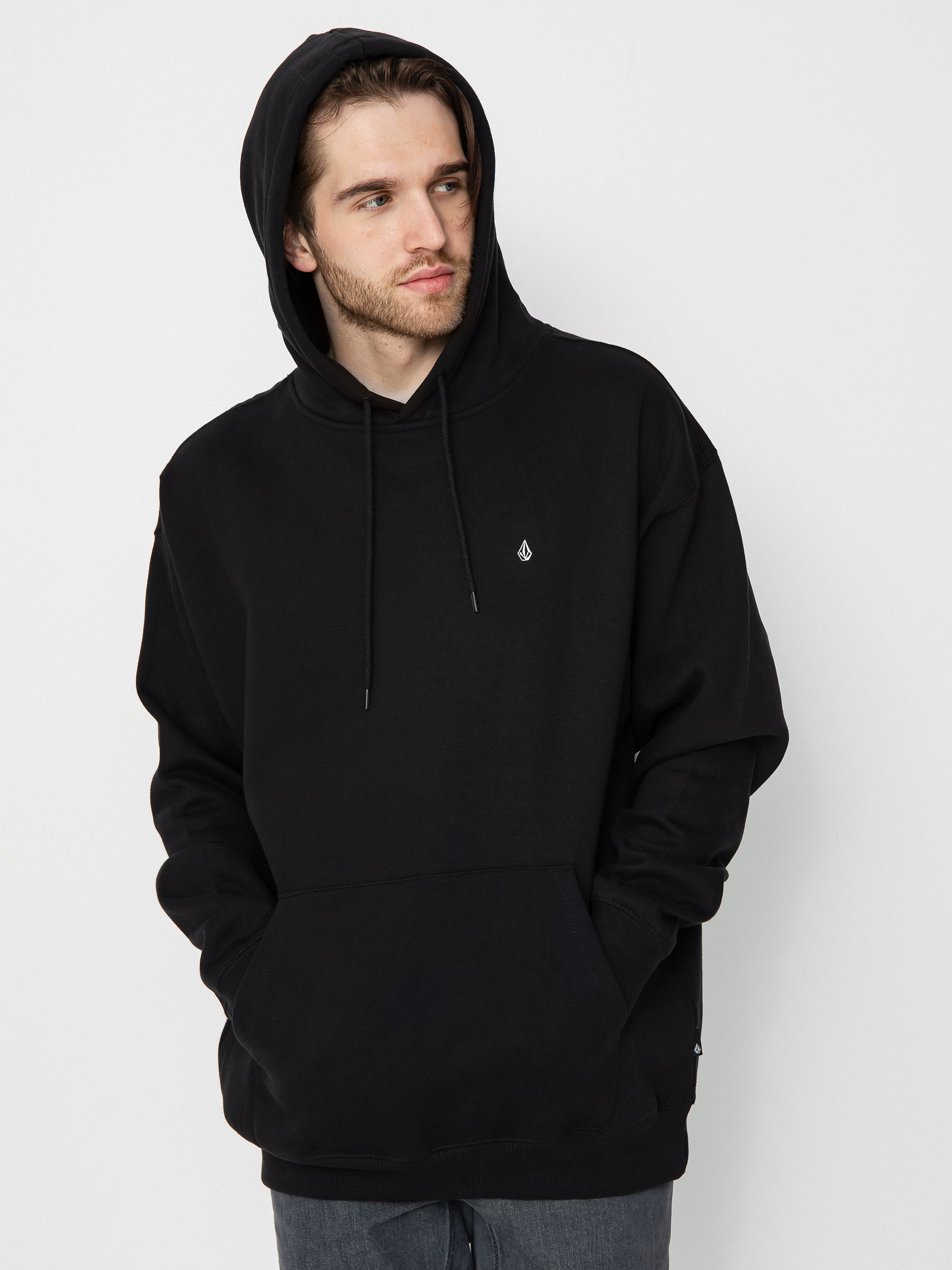 Mikina s kapucí Volcom Single Stone HD (black)