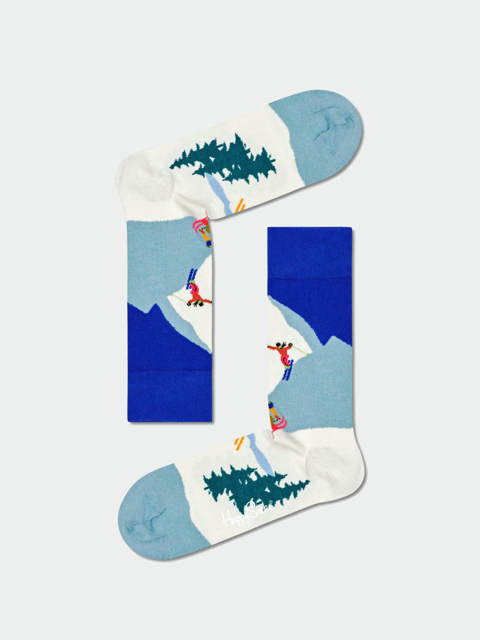 Ponožky Happy Socks Downhill Skiing (blue/white)