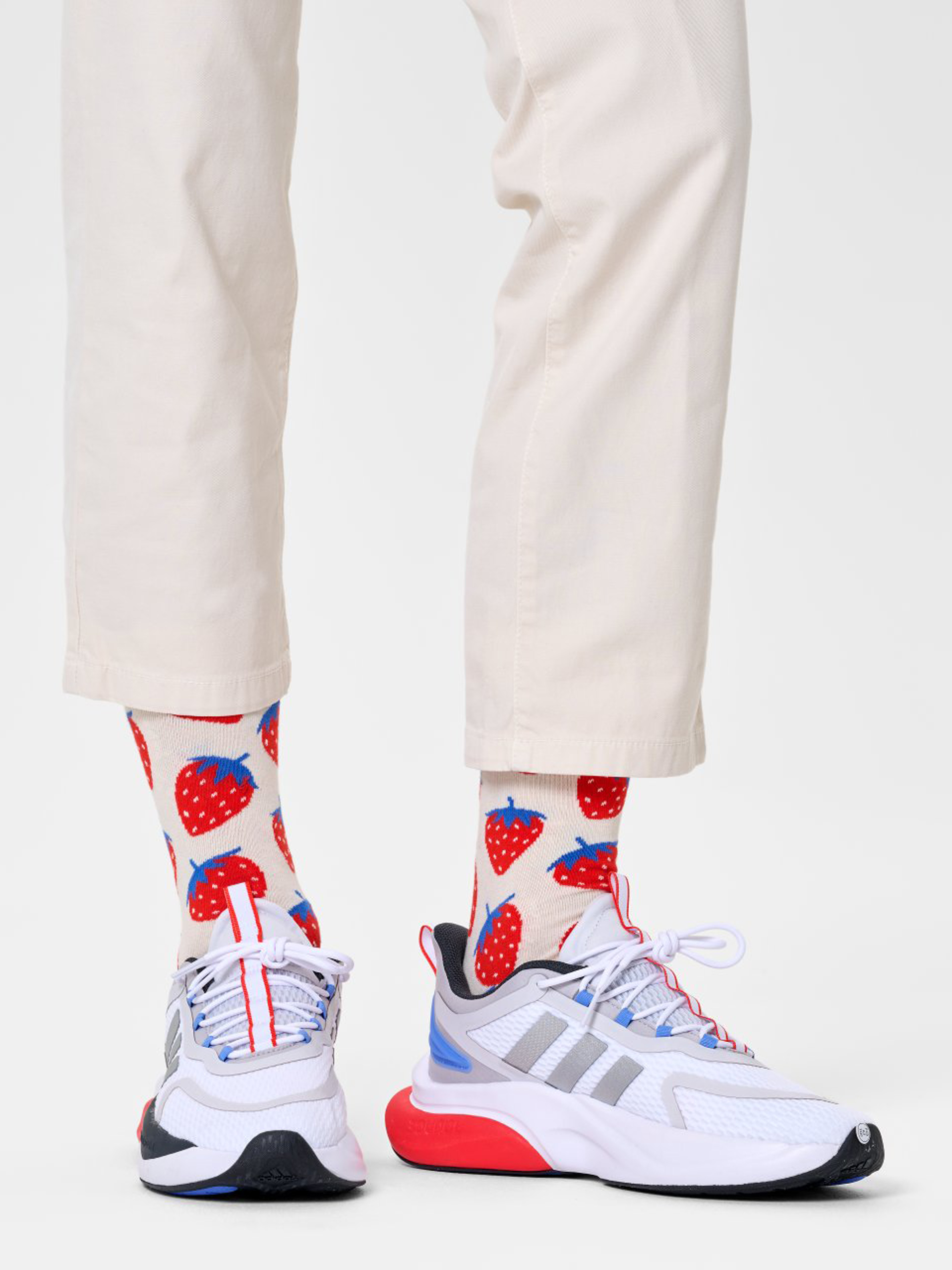Ponožky Happy Socks Strawberry (white)