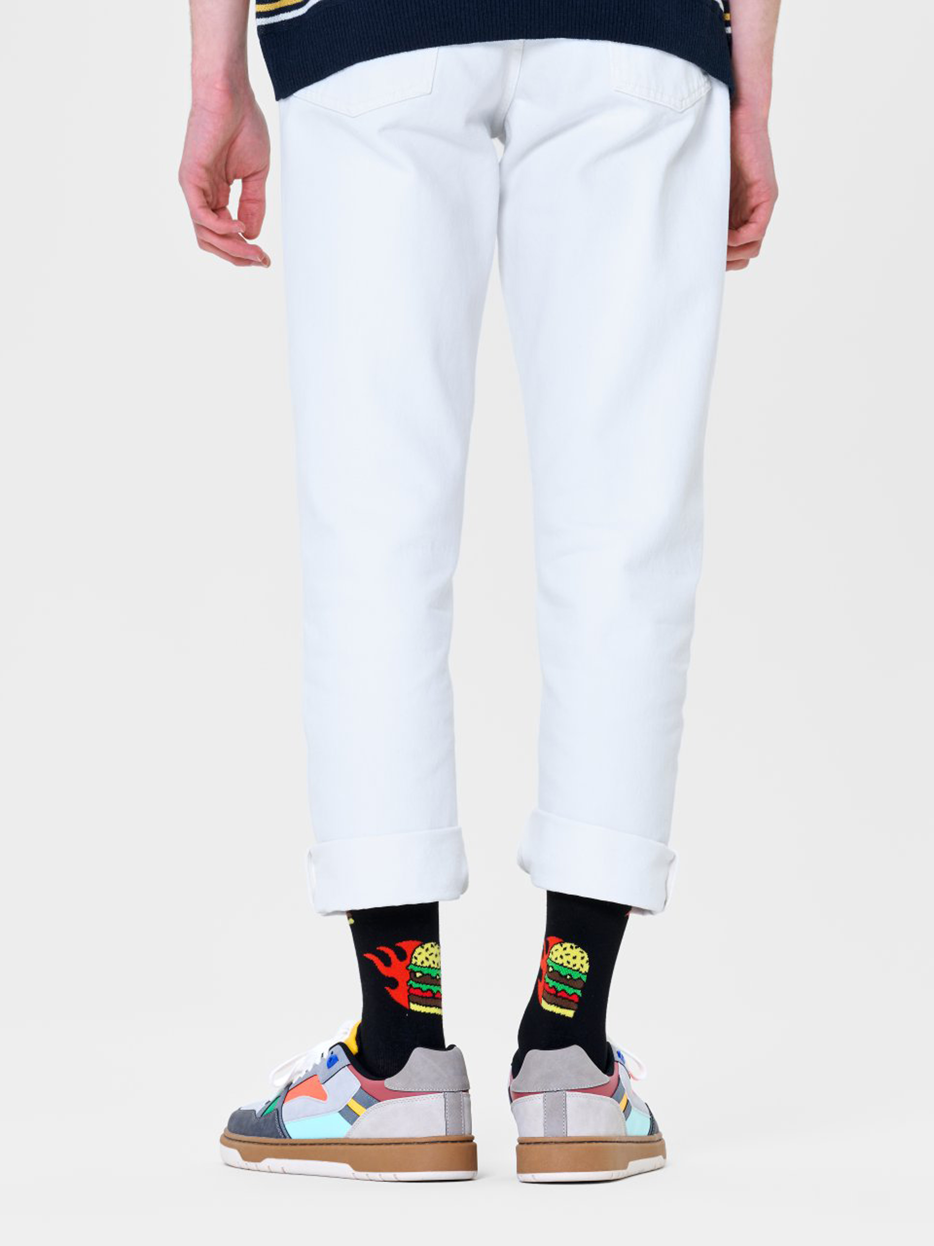 Ponožky Happy Socks Flaming Burger (black)