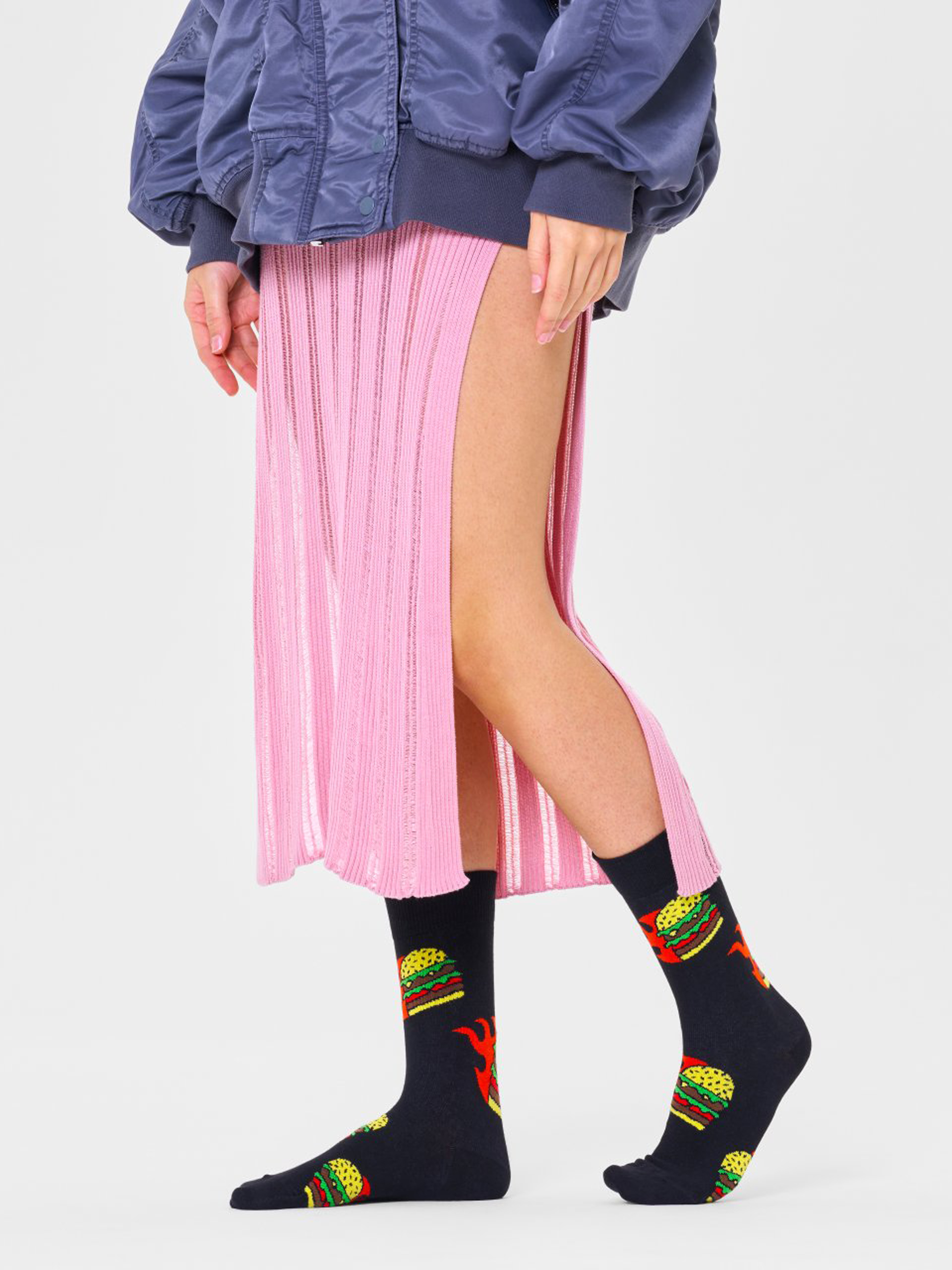 Ponožky Happy Socks Flaming Burger (black)