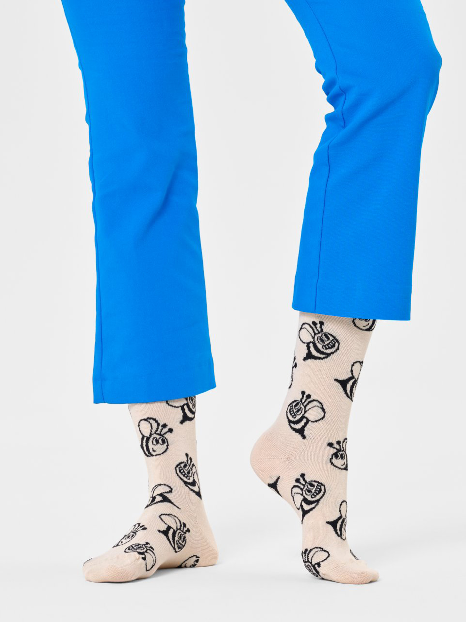 Ponožky Happy Socks Bee (off white)