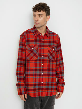 Košile Brixton Bowery Flannel Ls (barn red/flint blue/dark burgu)