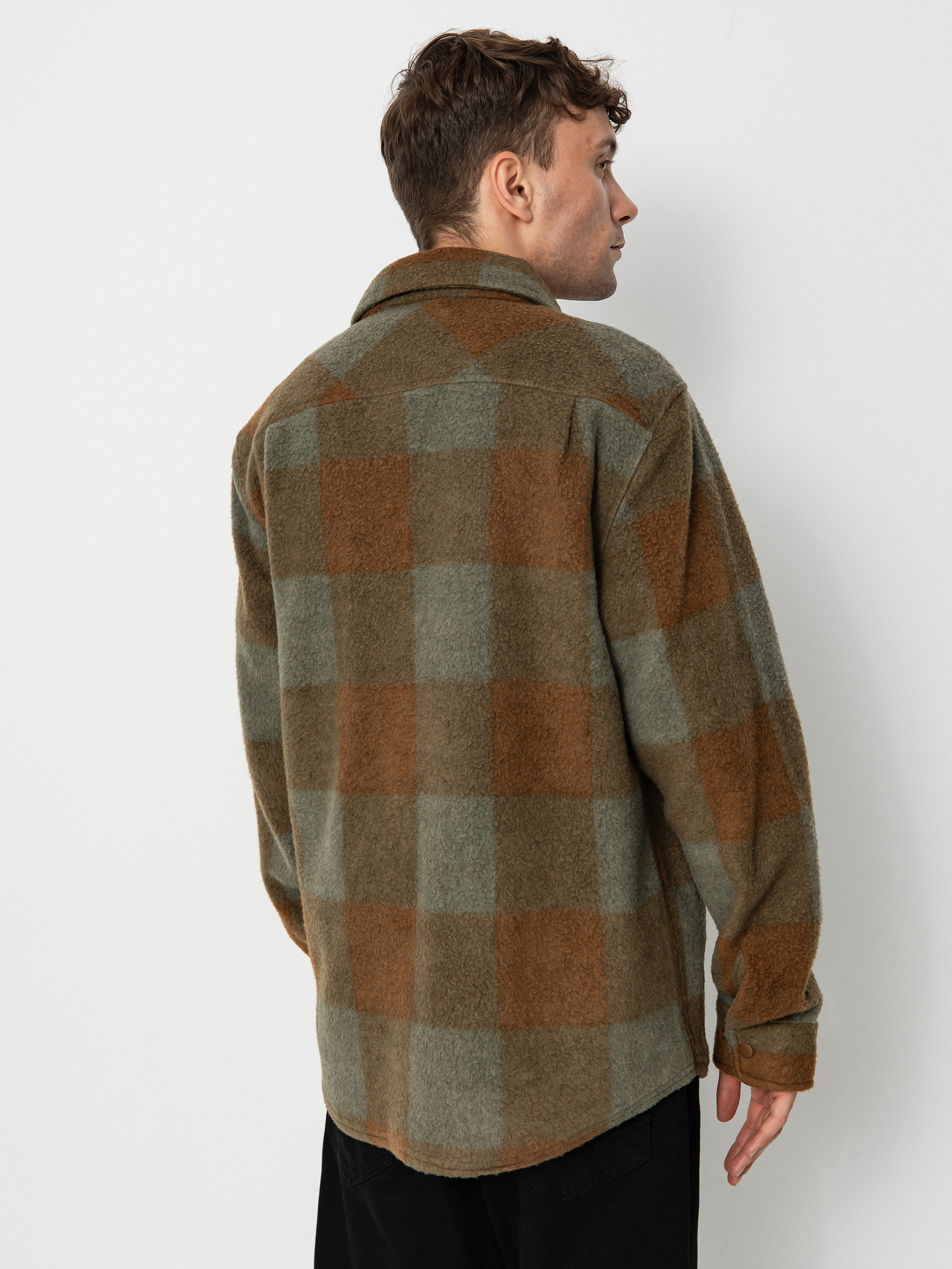 Košile Brixton Bowery Arctic Stretch Ls (bison/olive surplus)