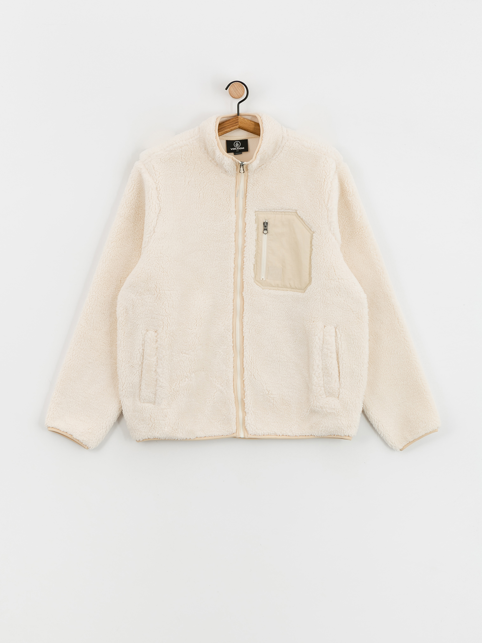 Pánský Mikina s kapucí Volcom Muzzer Fuzzar Zip (dirty white)