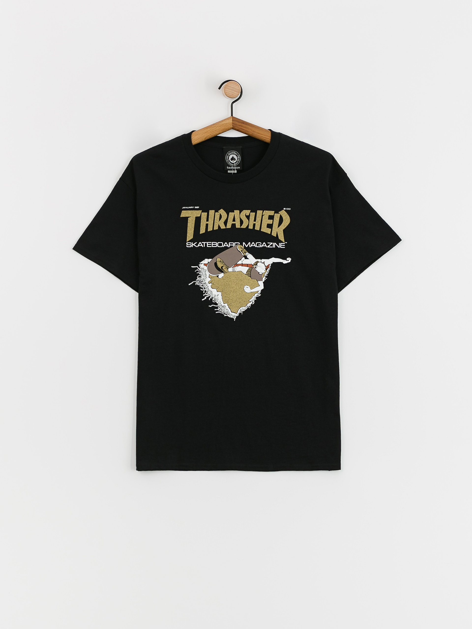 Tričko Thrasher First Cover (black/gold)