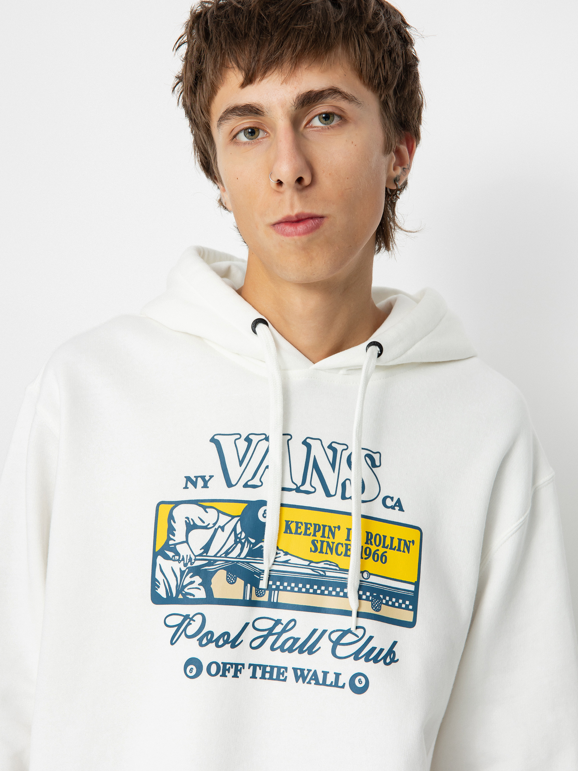 Mikina s kapucí Vans Pool Hall HD (marshmallow)