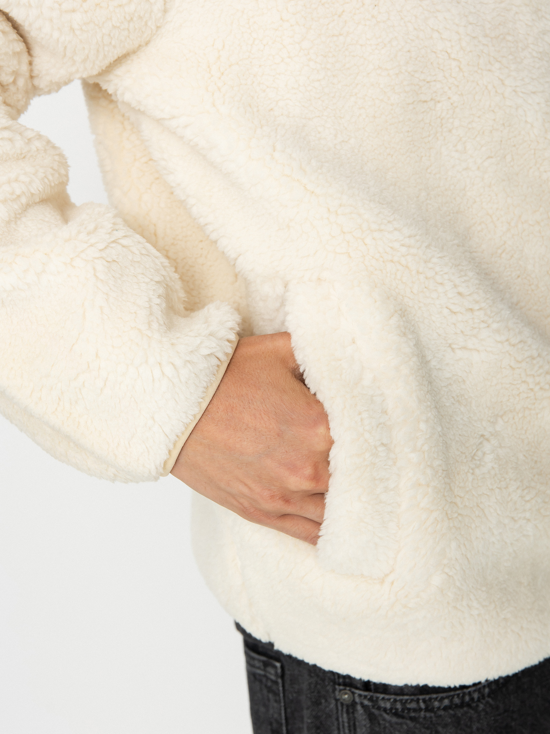 Pánský Mikina s kapucí Volcom Muzzer Fuzzar Zip (dirty white)