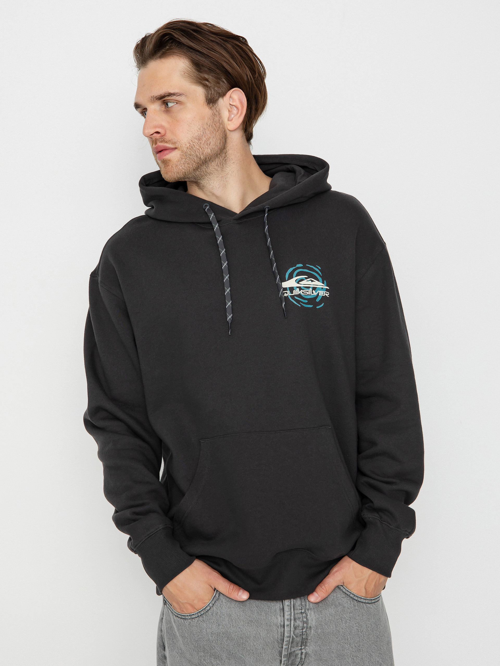 Mikina s kapucí Quiksilver Moonlit Mountai HD (phantom)