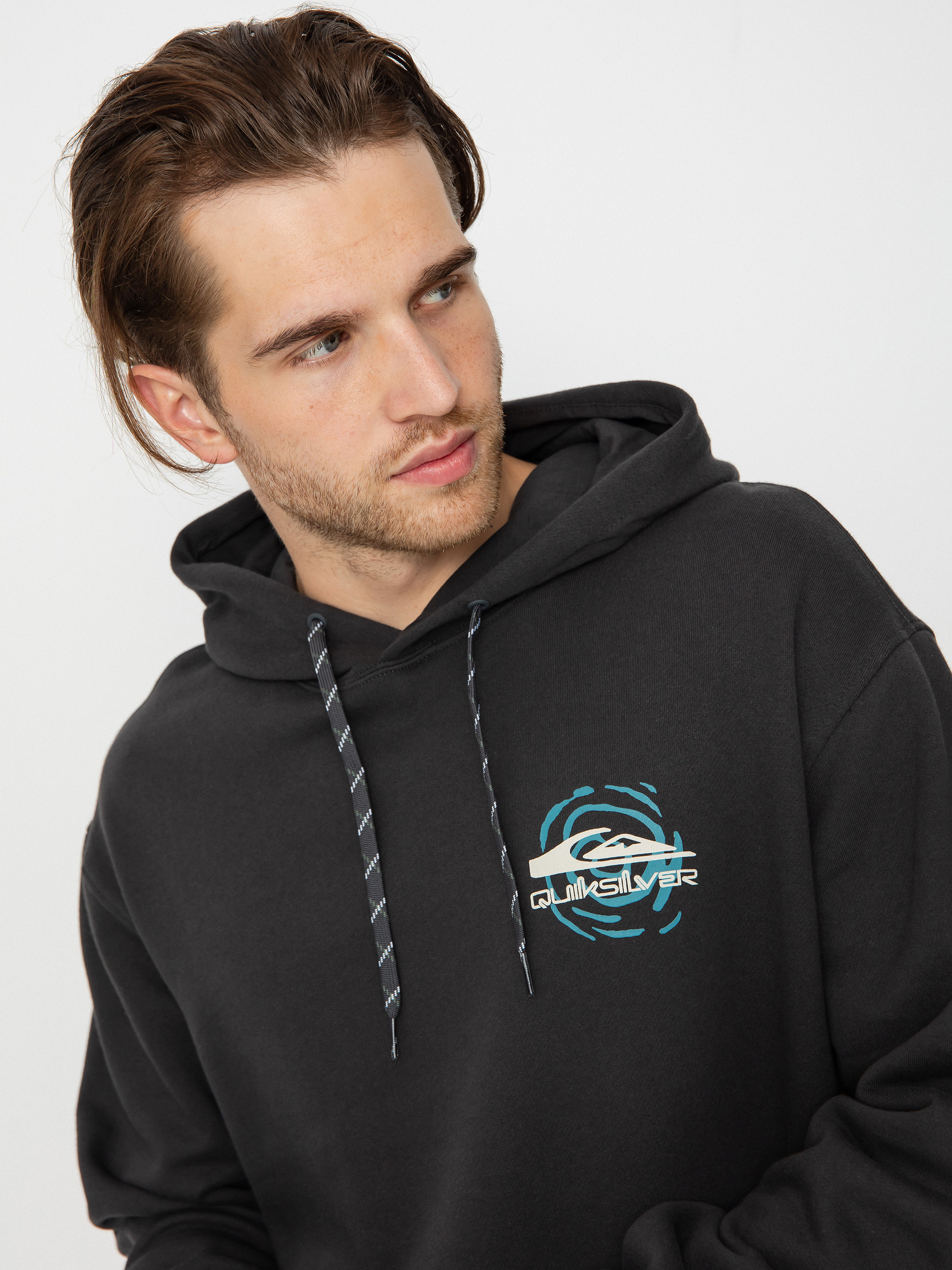 Mikina s kapucí Quiksilver Moonlit Mountai HD (phantom)