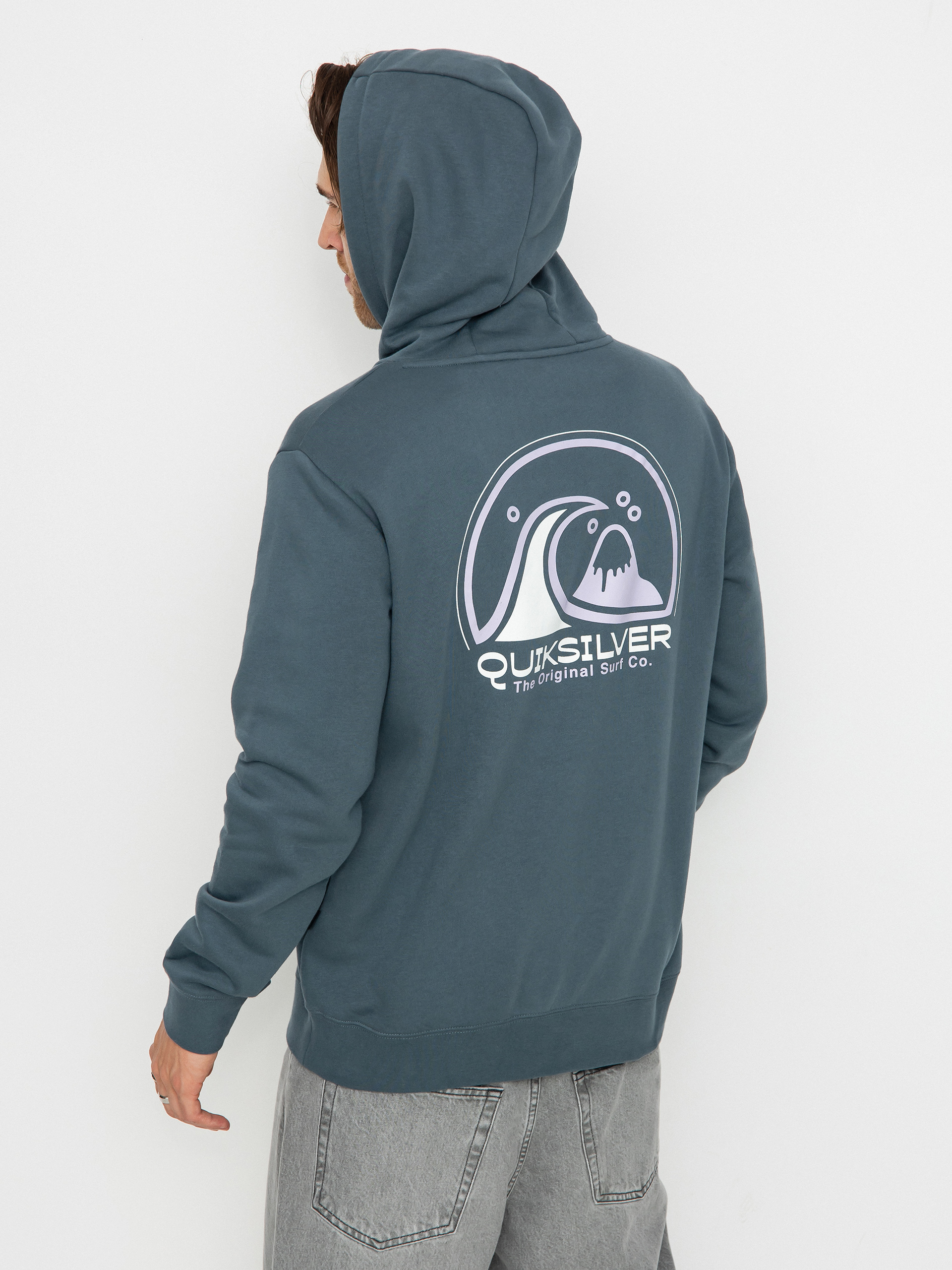 Mikina s kapucí Quiksilver Clean Circle HD (dark slate)