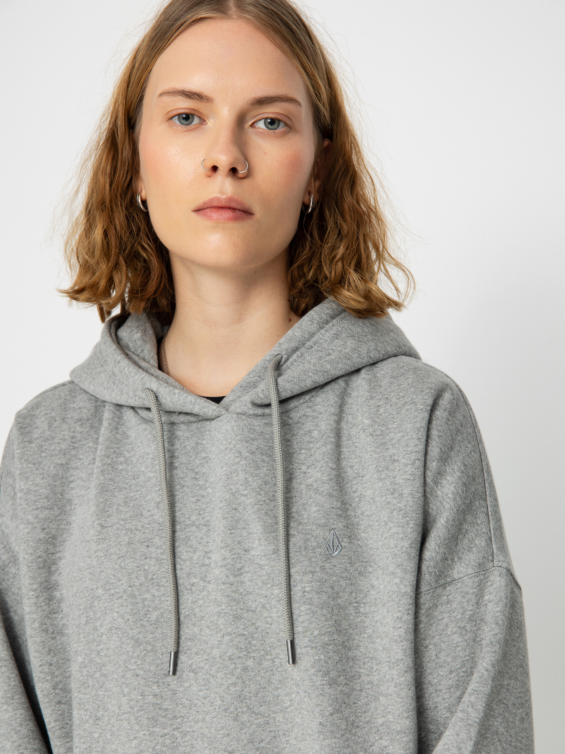 Mikina s kapucí Volcom Stone Heart II HD Wmn (heather grey)