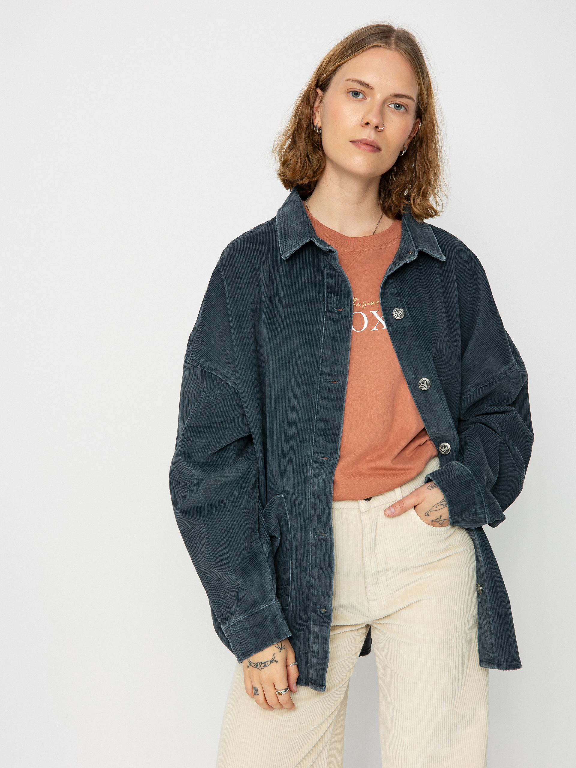 Košile Roxy Kick Back Washed Wmn (anthracite)