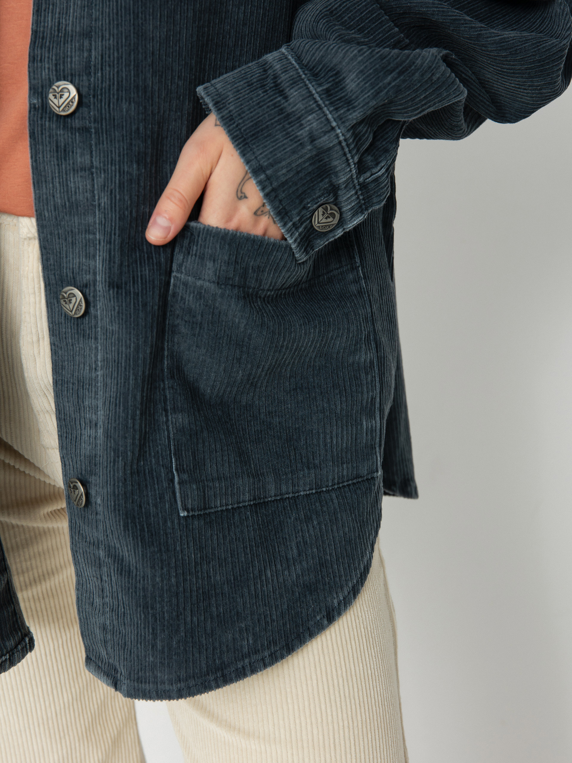 Košile Roxy Kick Back Washed Wmn (anthracite)