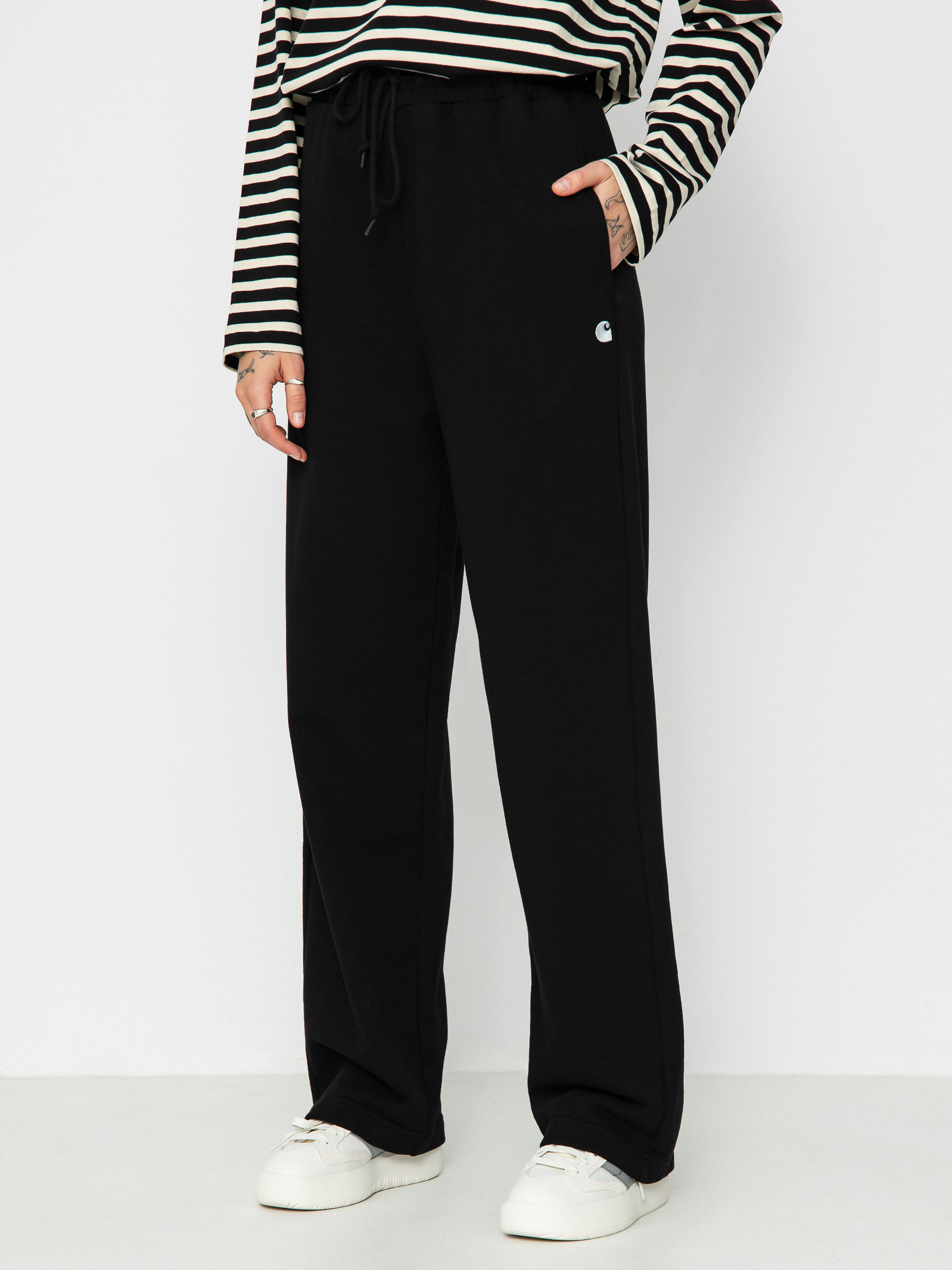 Kalhoty Carhartt WIP Casey Wmn (black/silver)