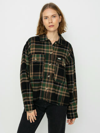 Košile Brixton Bowery Flannel Ls Wmn (black/pine needle)