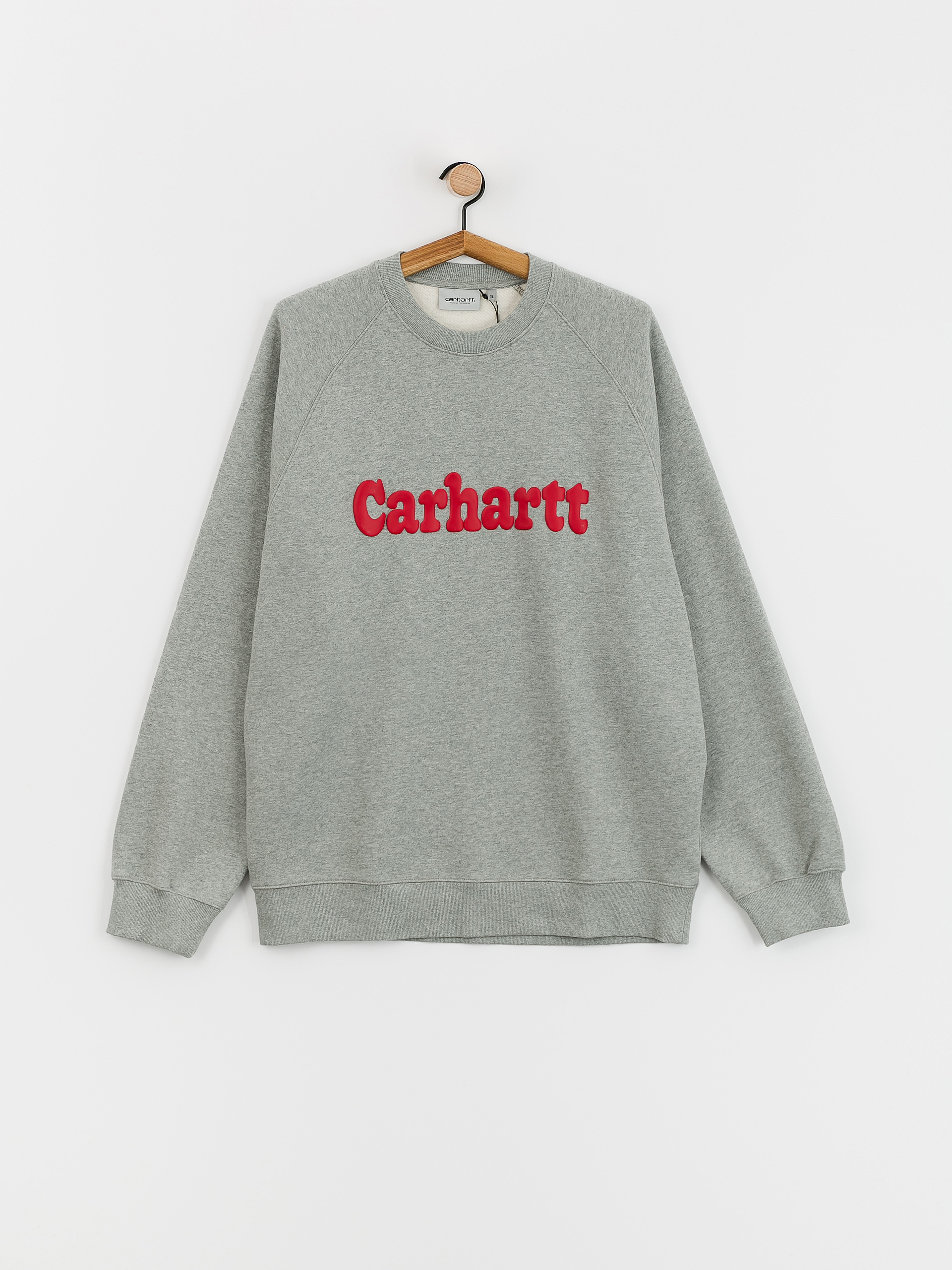 Mikina Carhartt WIP Bubbles (grey heather/cherry)